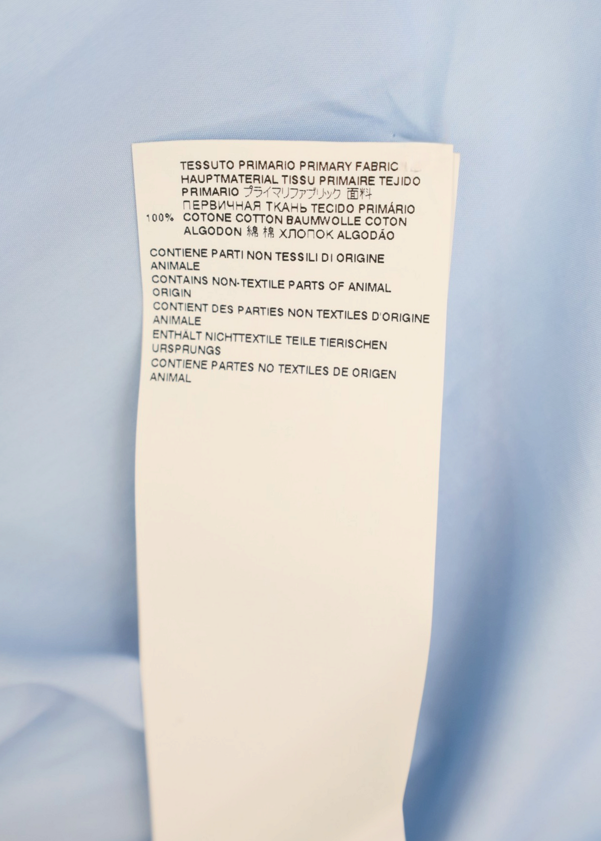MM6 MAISON MARTIN MARGIELA Light Blue Cotton Wrap Shirt