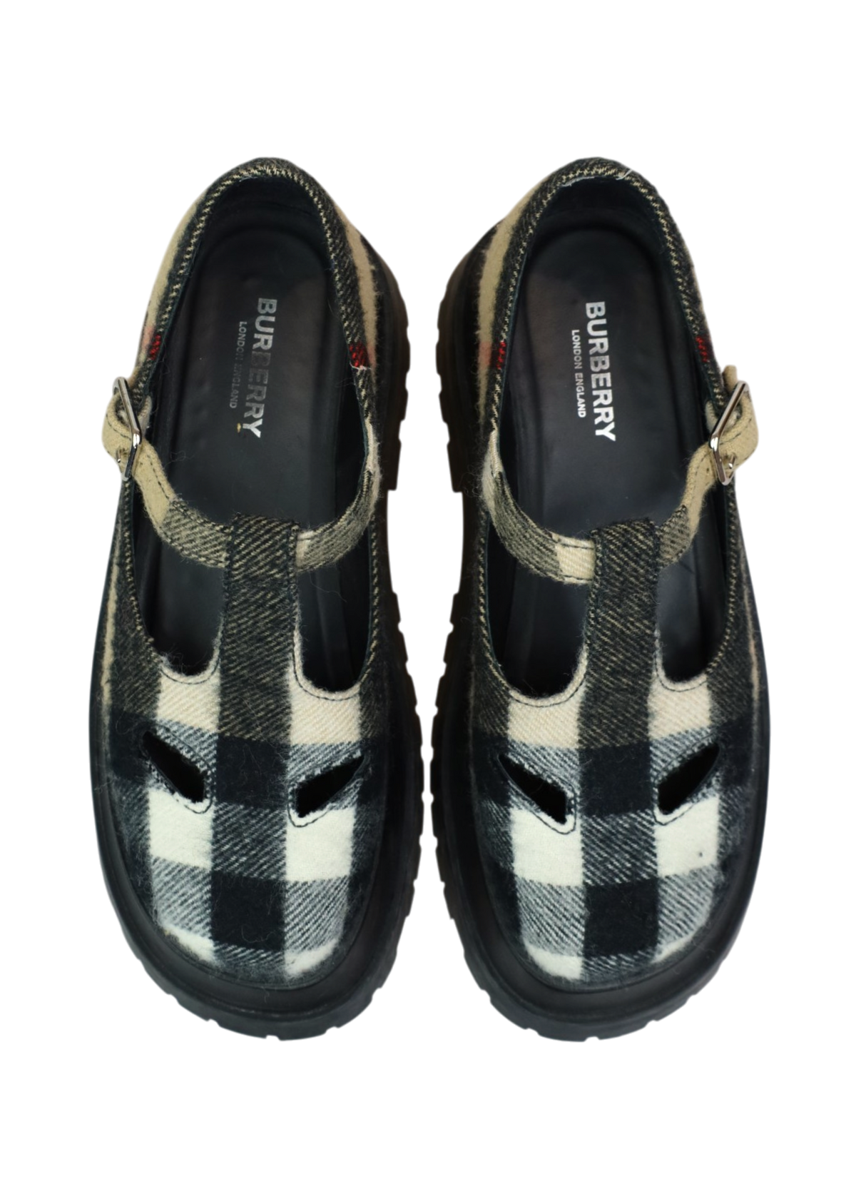 BURBERRY 'Aldwich' Plaid Mary Jane Platform