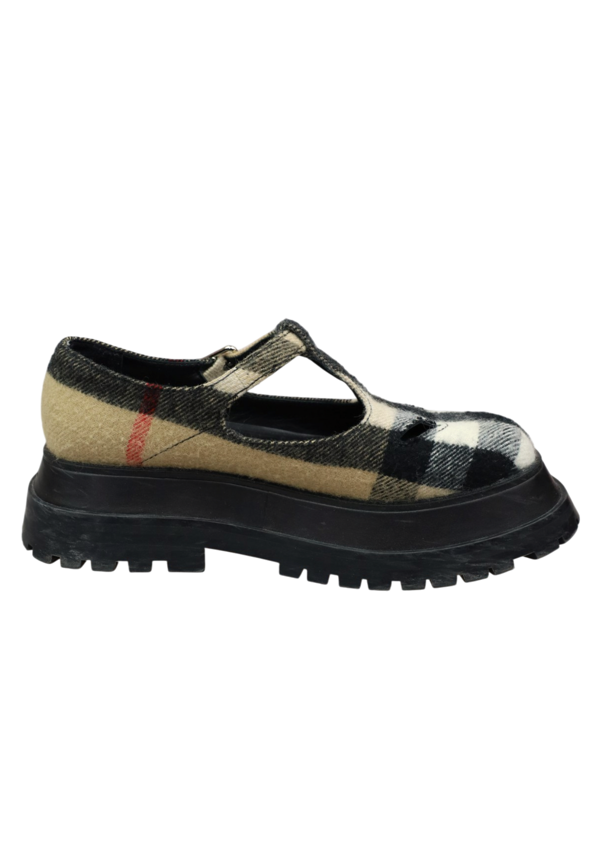 BURBERRY 'Aldwich' Plaid Mary Jane Platform