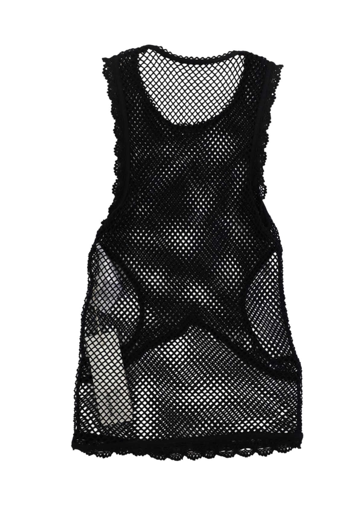 DION LEE (NWT) Black 'Net Lace' Tank
