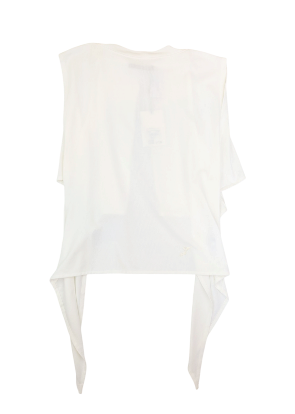 JACQUEMUS (NWT) 'Le T-Shirt Moisson' White Draped Tee
