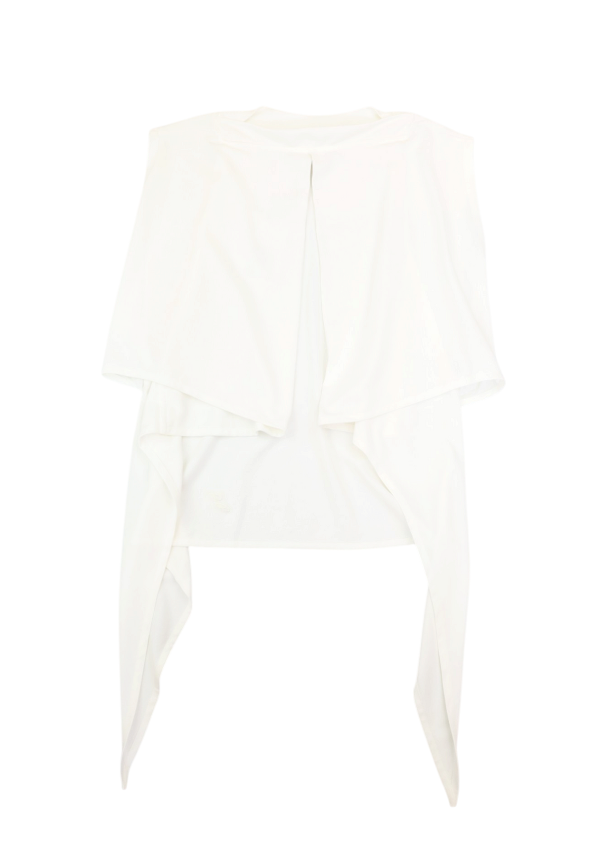 JACQUEMUS (NWT) 'Le T-Shirt Moisson' White Draped Tee