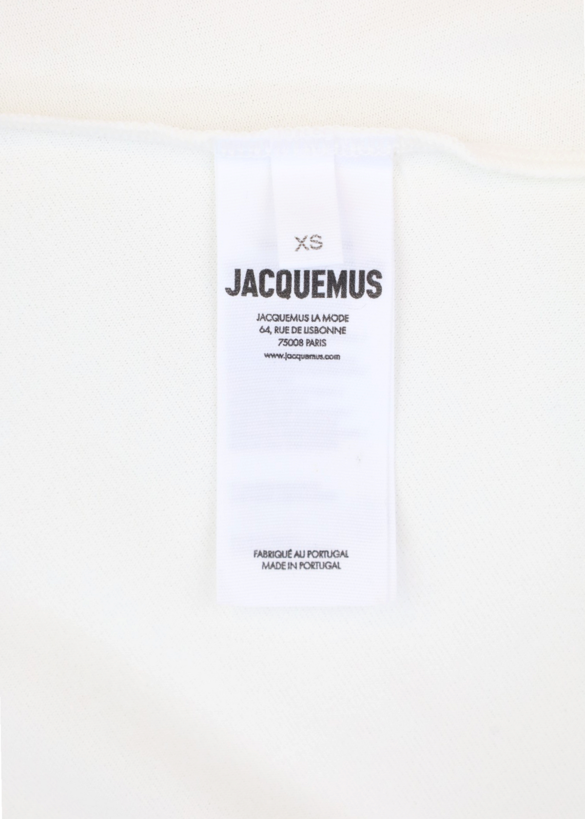 JACQUEMUS (NWT) 'Le T-Shirt Moisson' White Draped Tee