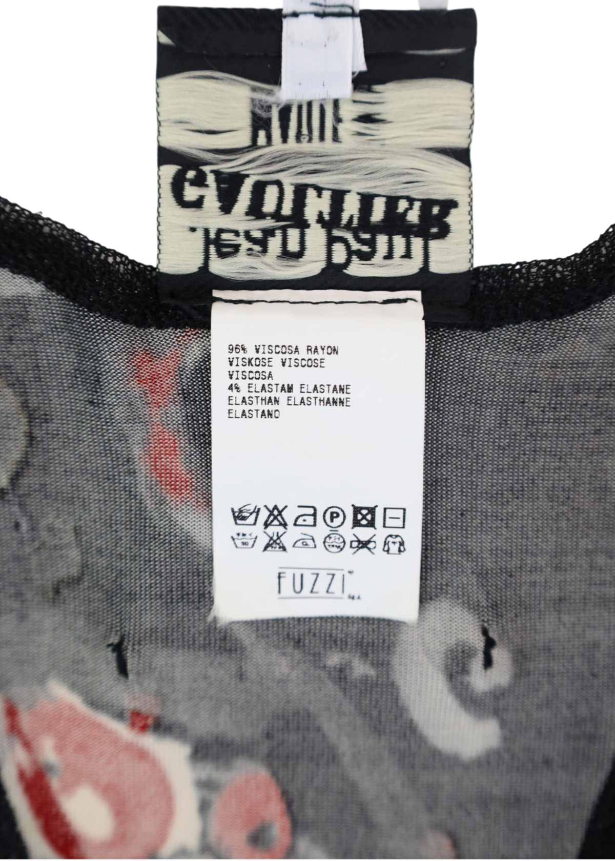 JEAN PAUL GAULTIER (AS IS) 2000s Black/Multi Abstract Racerback Tank