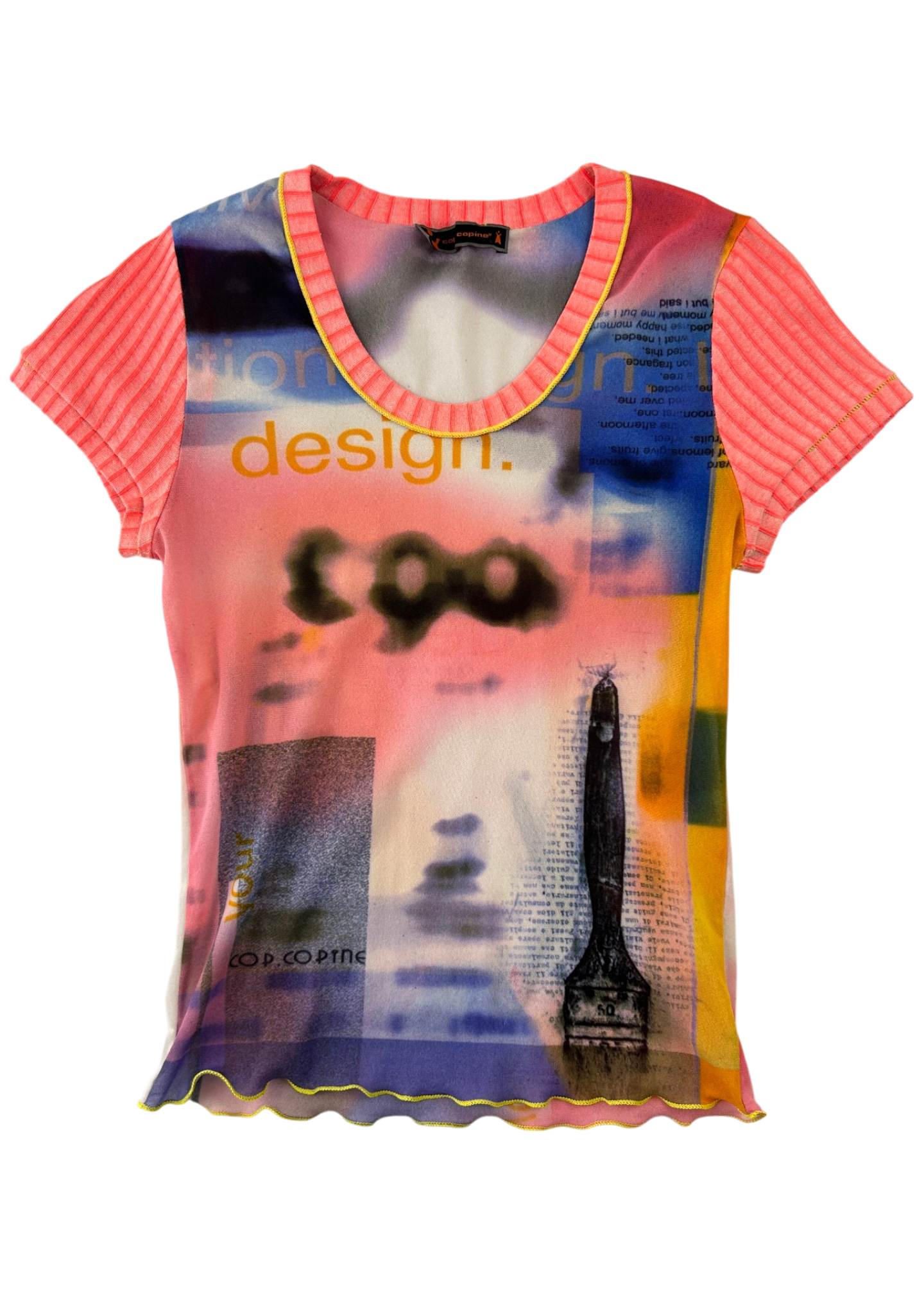 COP COPINE Digi Print Mesh Top