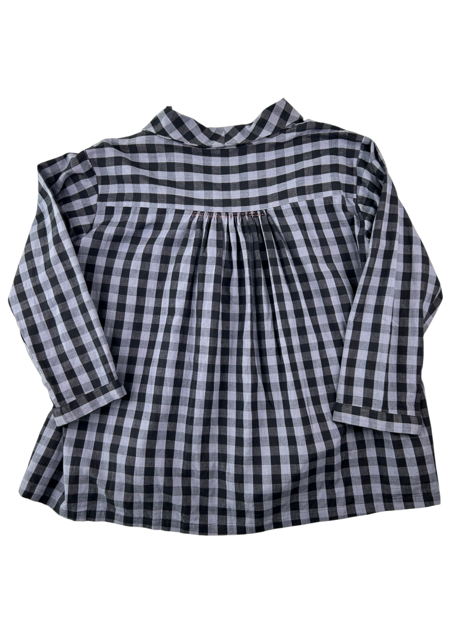 SAHANA BYRON BAY (BNWT) Cotton Check Gathered Smock Blouse