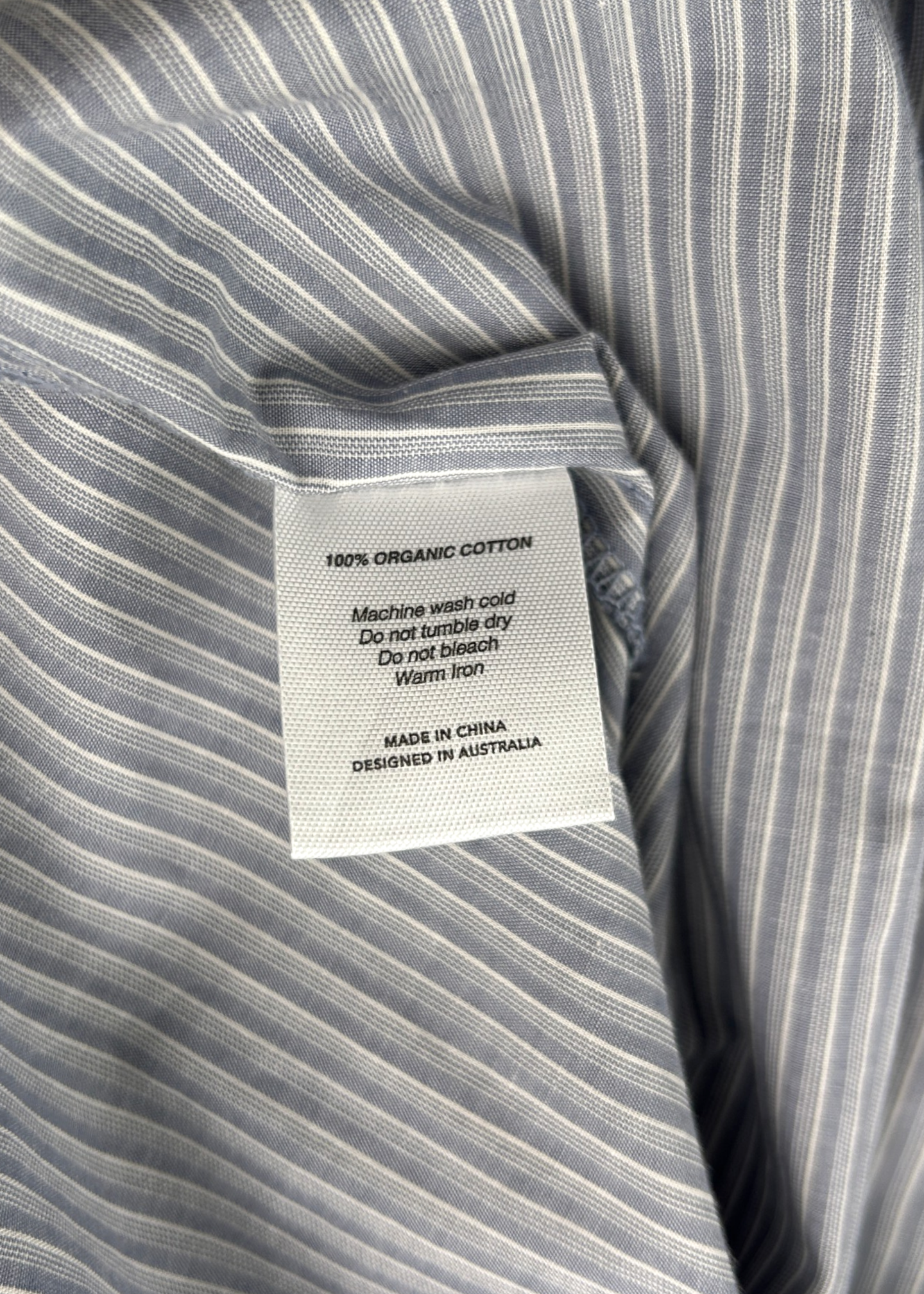 DEIJI STUDIOS Pinstripe Cotton Double Frill Blouse