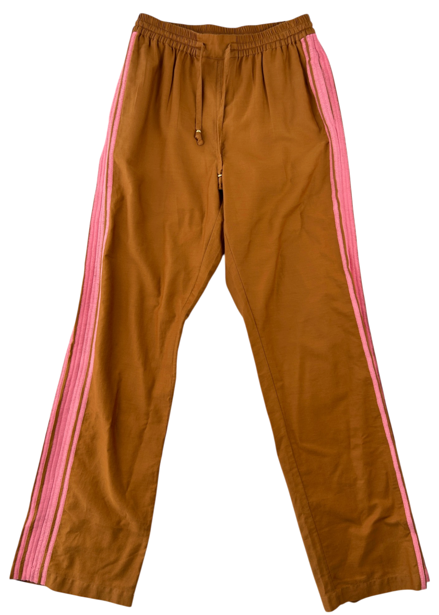LUCY FOLK 'Mantra' Cotton Embroidered Stripe Pants