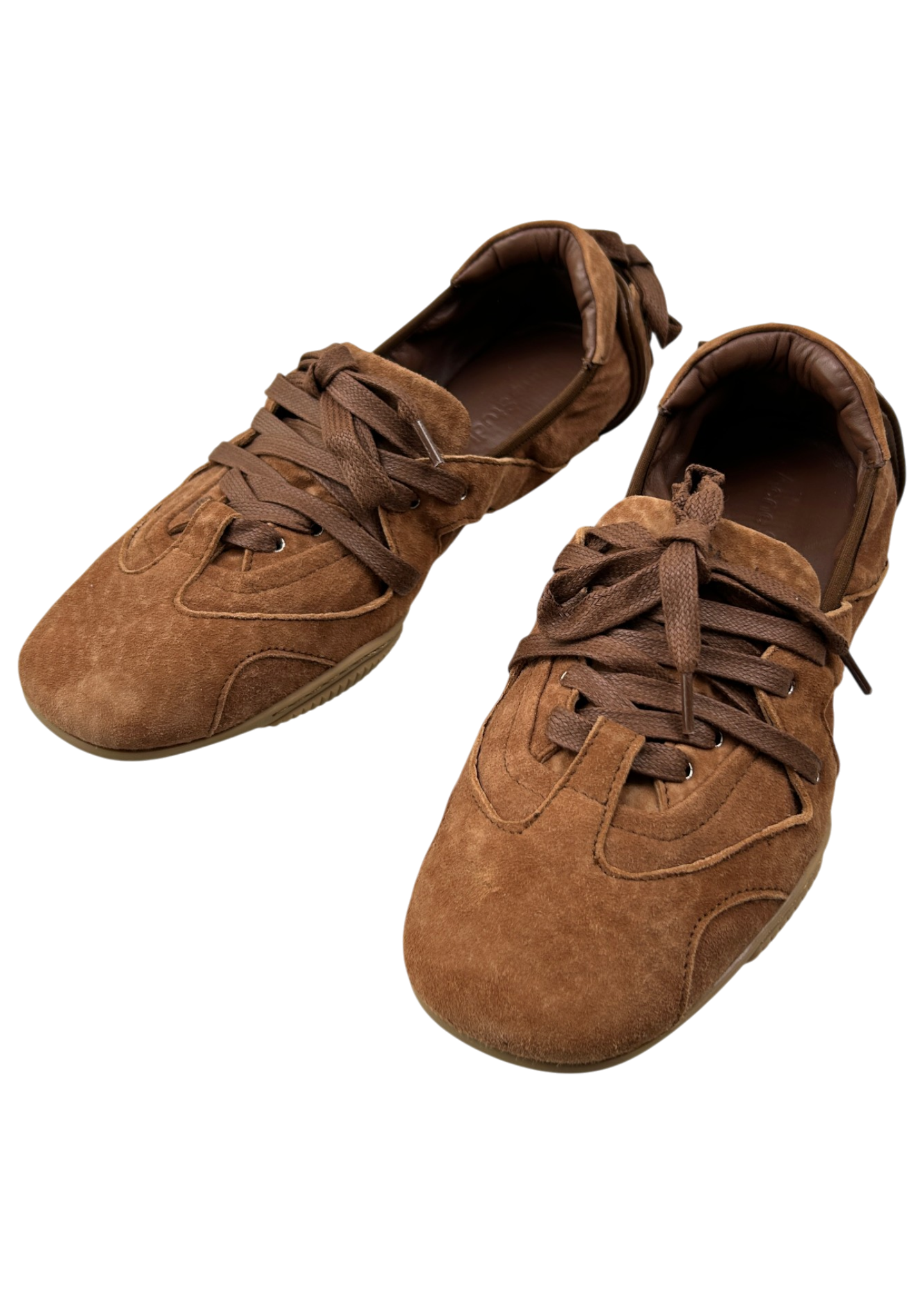 ACNE STUDIOS FW2025 Brown Suede Lace Up Shoes