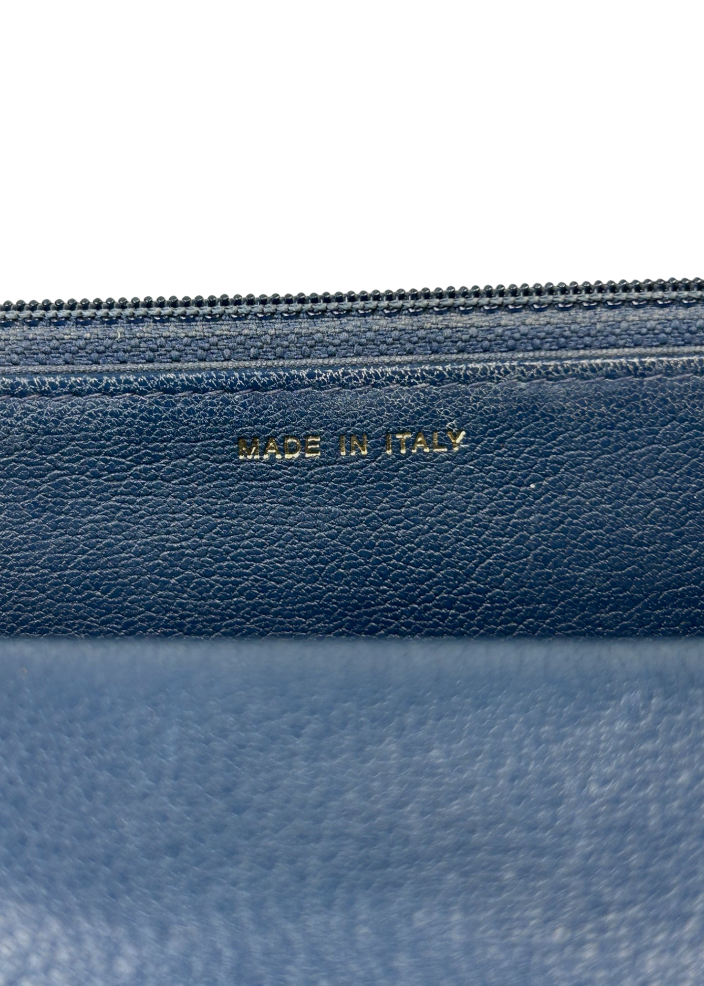 CHANEL 2015 Navy Patent Leather 'Eyelet CC Wallet on Chain' Bag