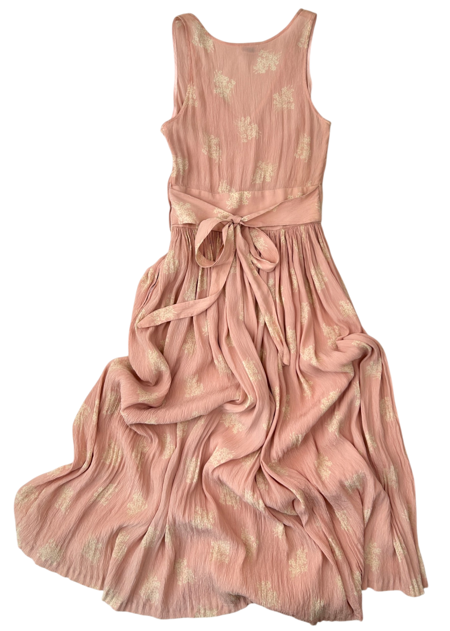 CHANEL VINTAGE (AS IS) Chanel Creations 1970s Plisse Floral Maxi Dress