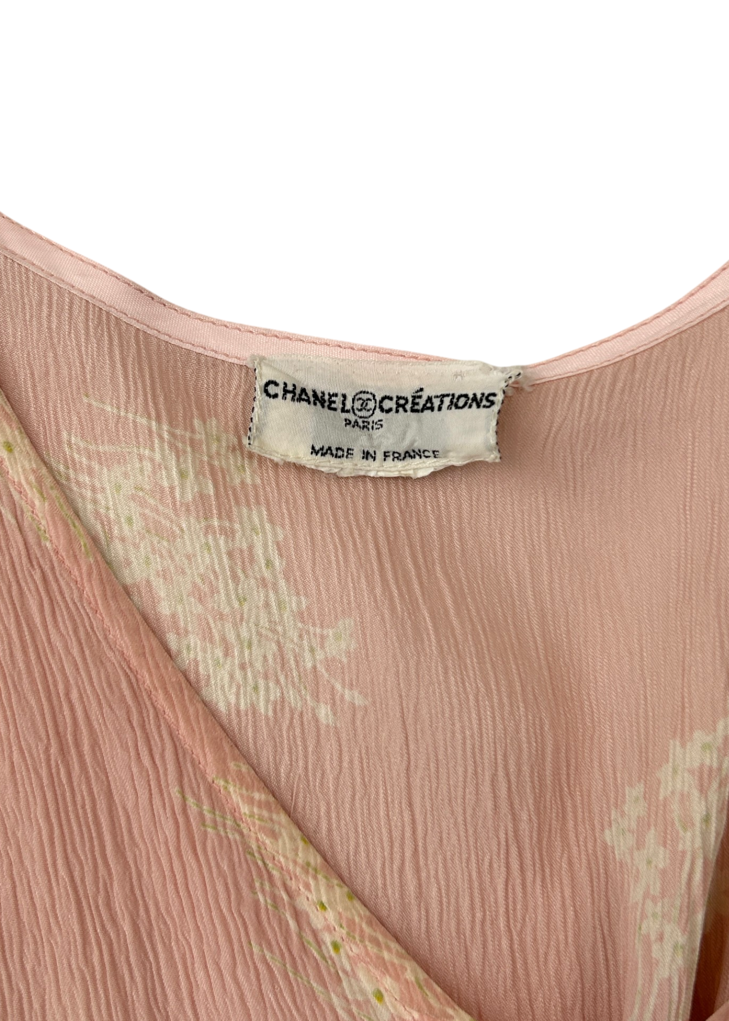 CHANEL VINTAGE (AS IS) Chanel Creations 1970s Plisse Floral Maxi Dress
