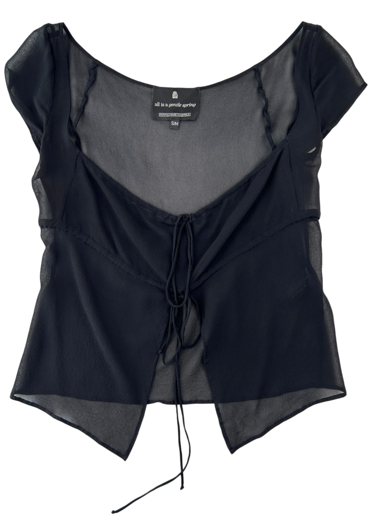 ALL IS A GENTLE SPRING 'Therese' Silk Georgette Sheer Blouse