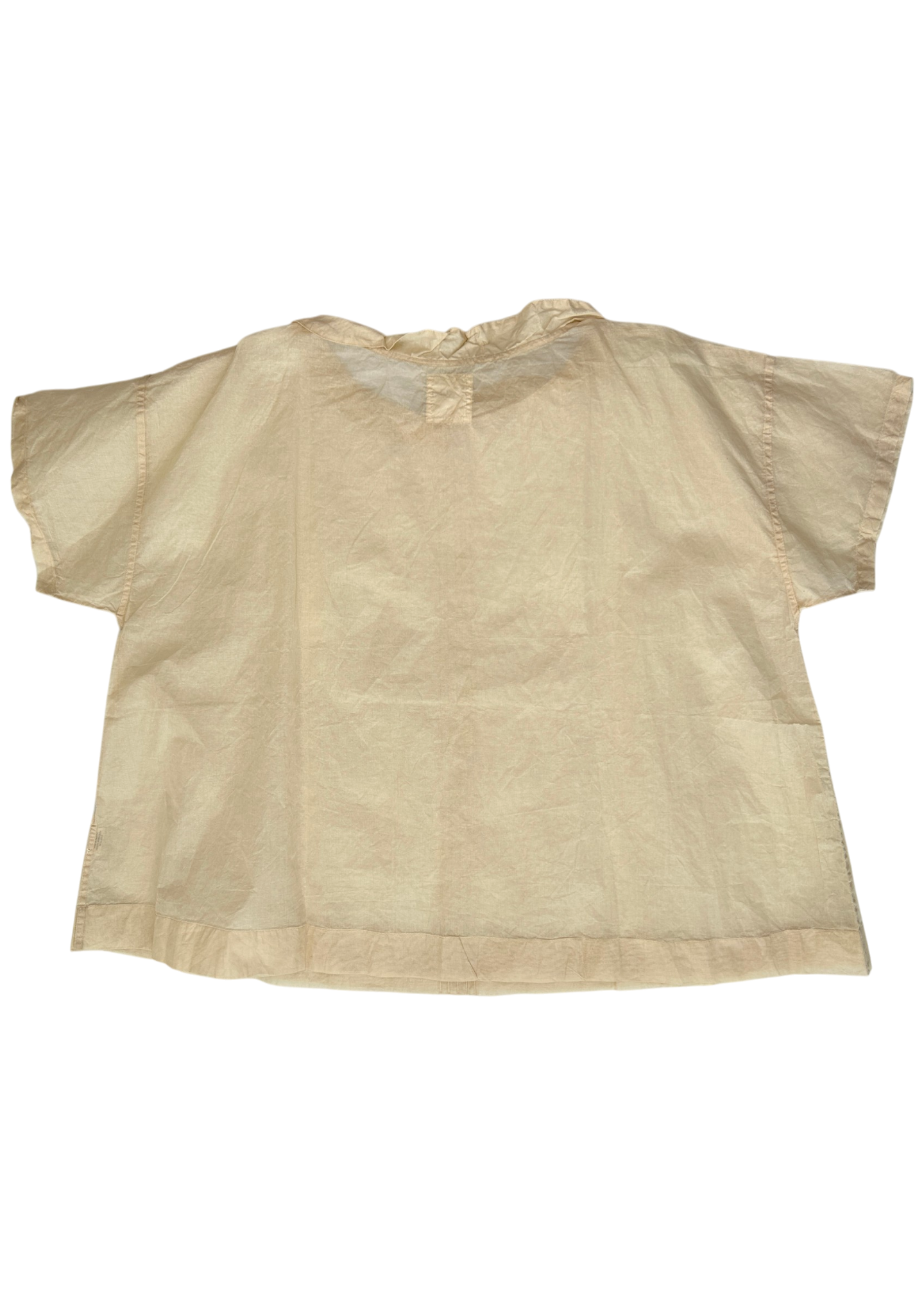 MEG BY DESIGN Cotton Organza Smock Front Pleat Blouse