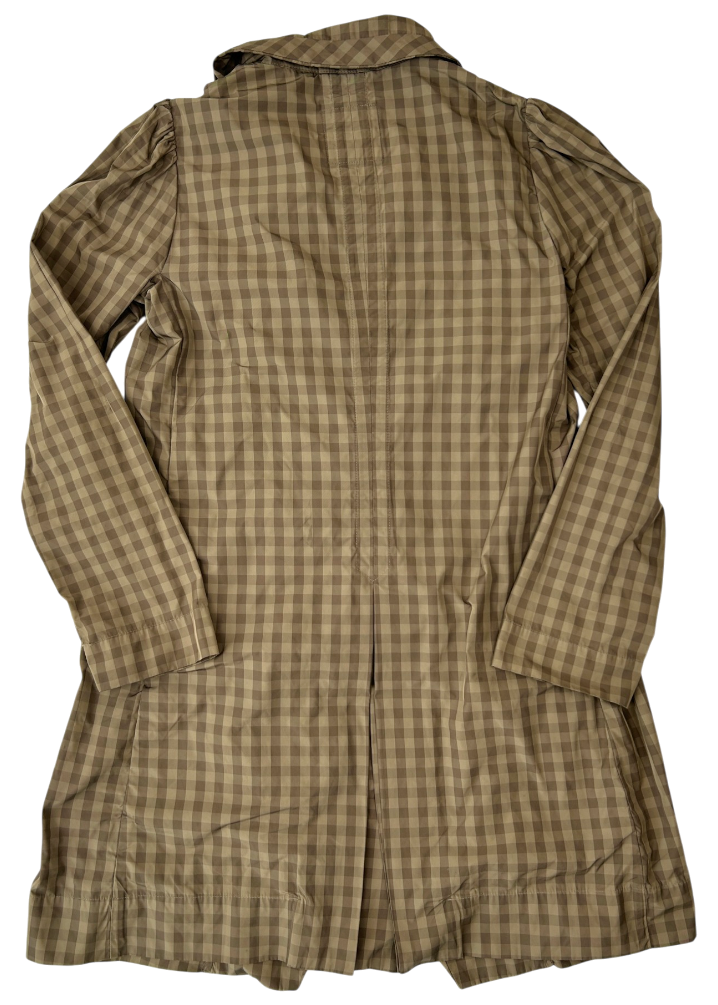 MARITHE FRANCOIS GIRBAUD Khaki Nylon Gingham Jacket