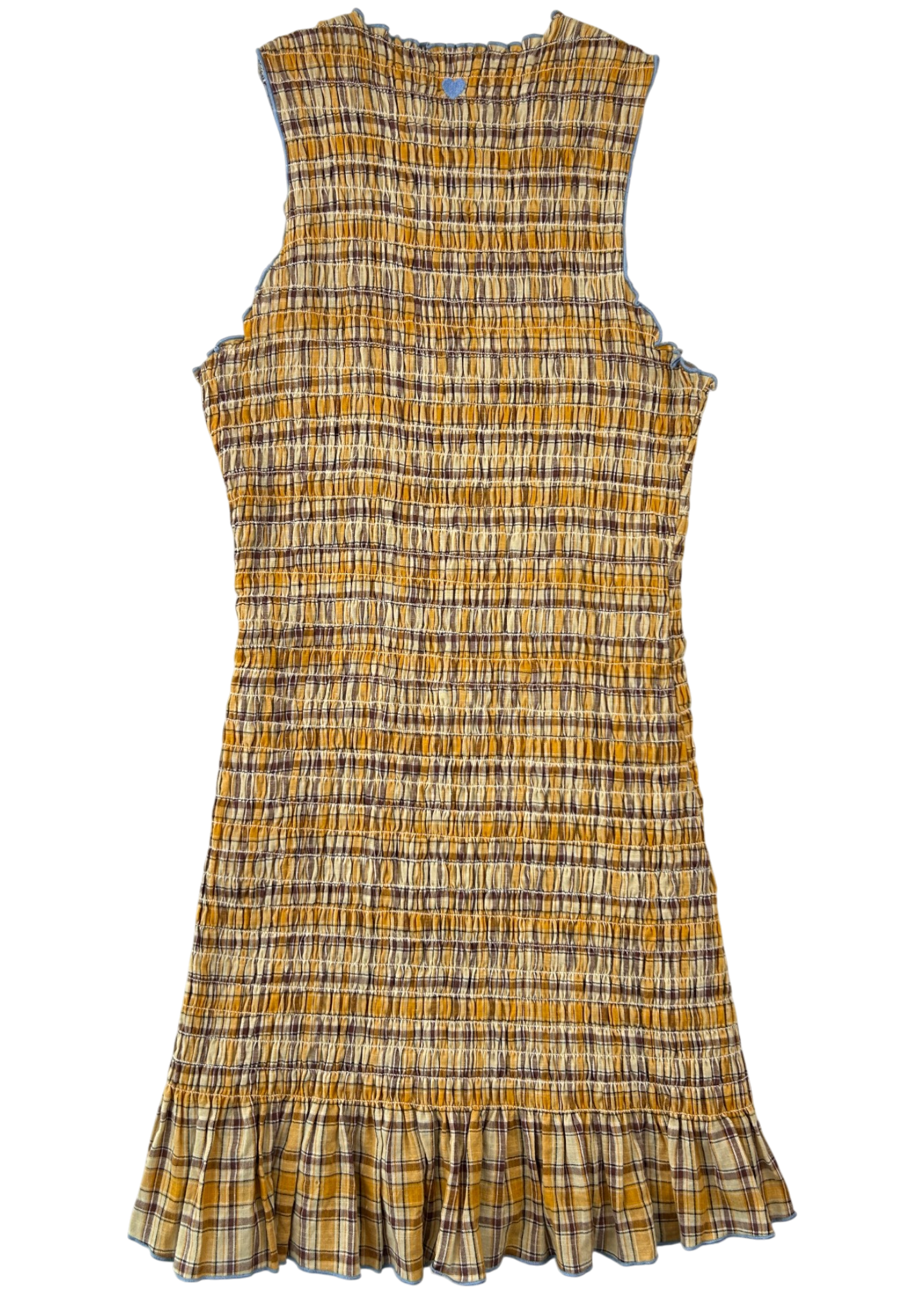 KATHARINA LOU X APRES STUDIO Shirred Plaid Mini Dress