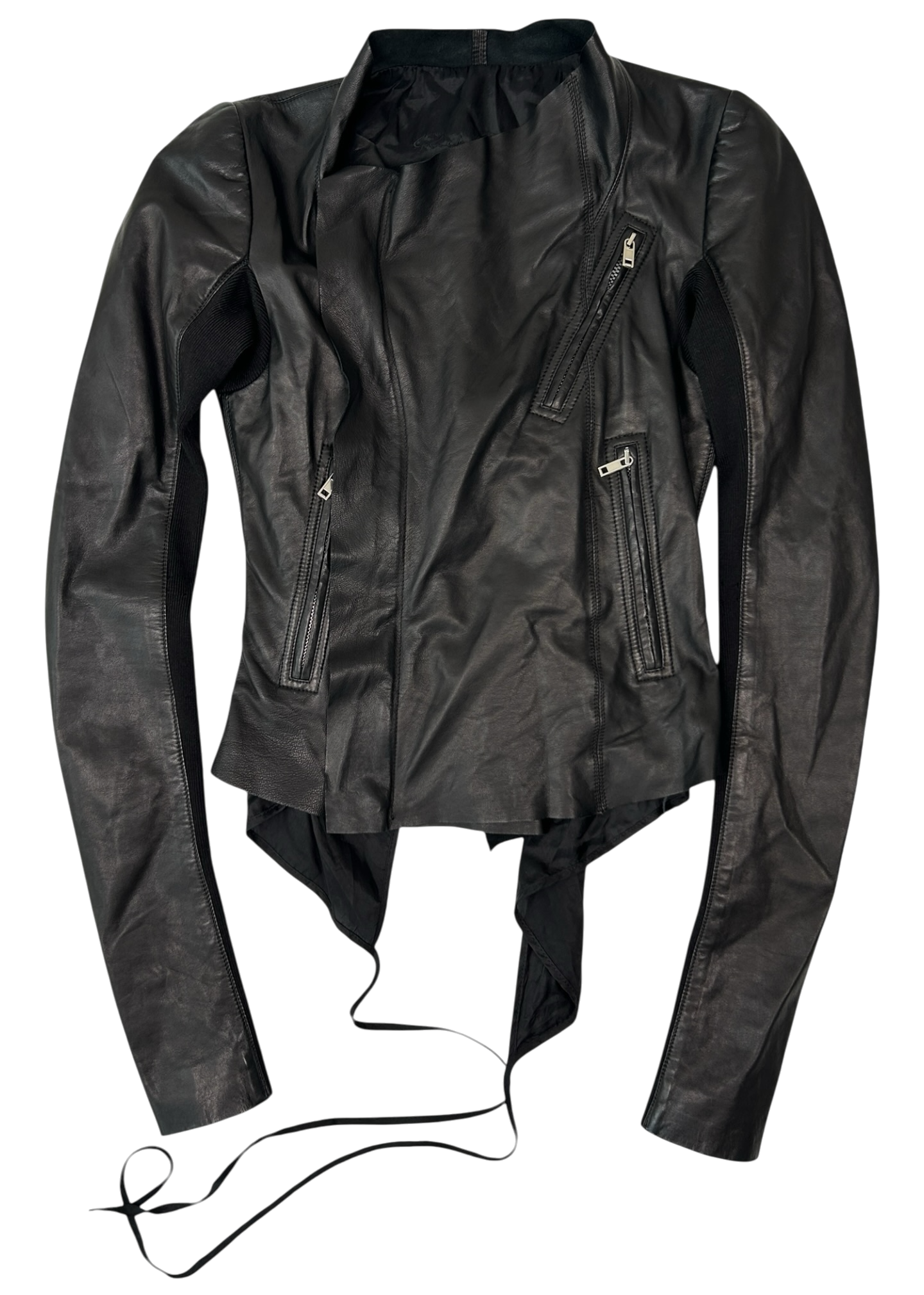 RICK OWENS 2017 Agneau Leather Biker Jacket