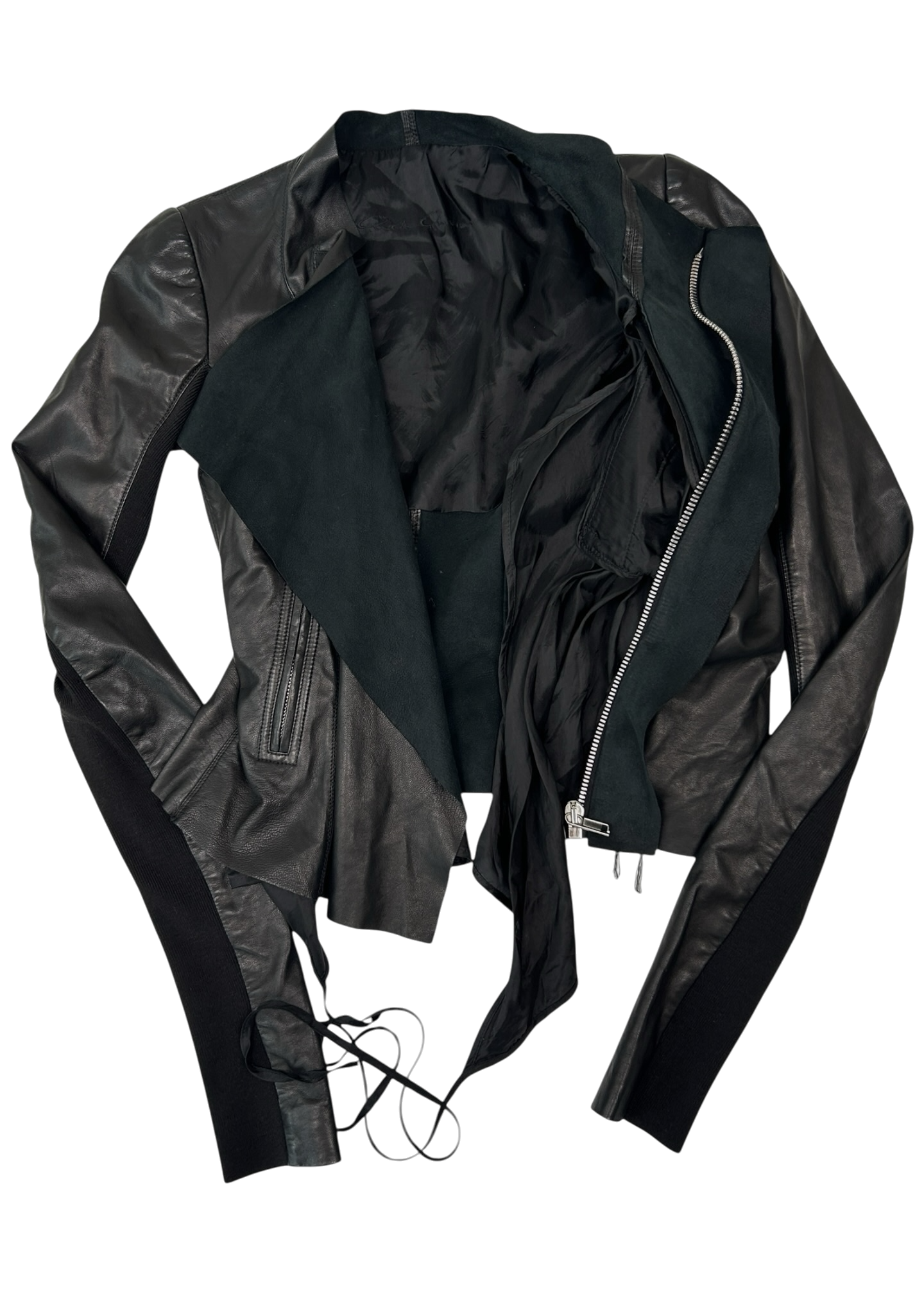 RICK OWENS 2017 Agneau Leather Biker Jacket