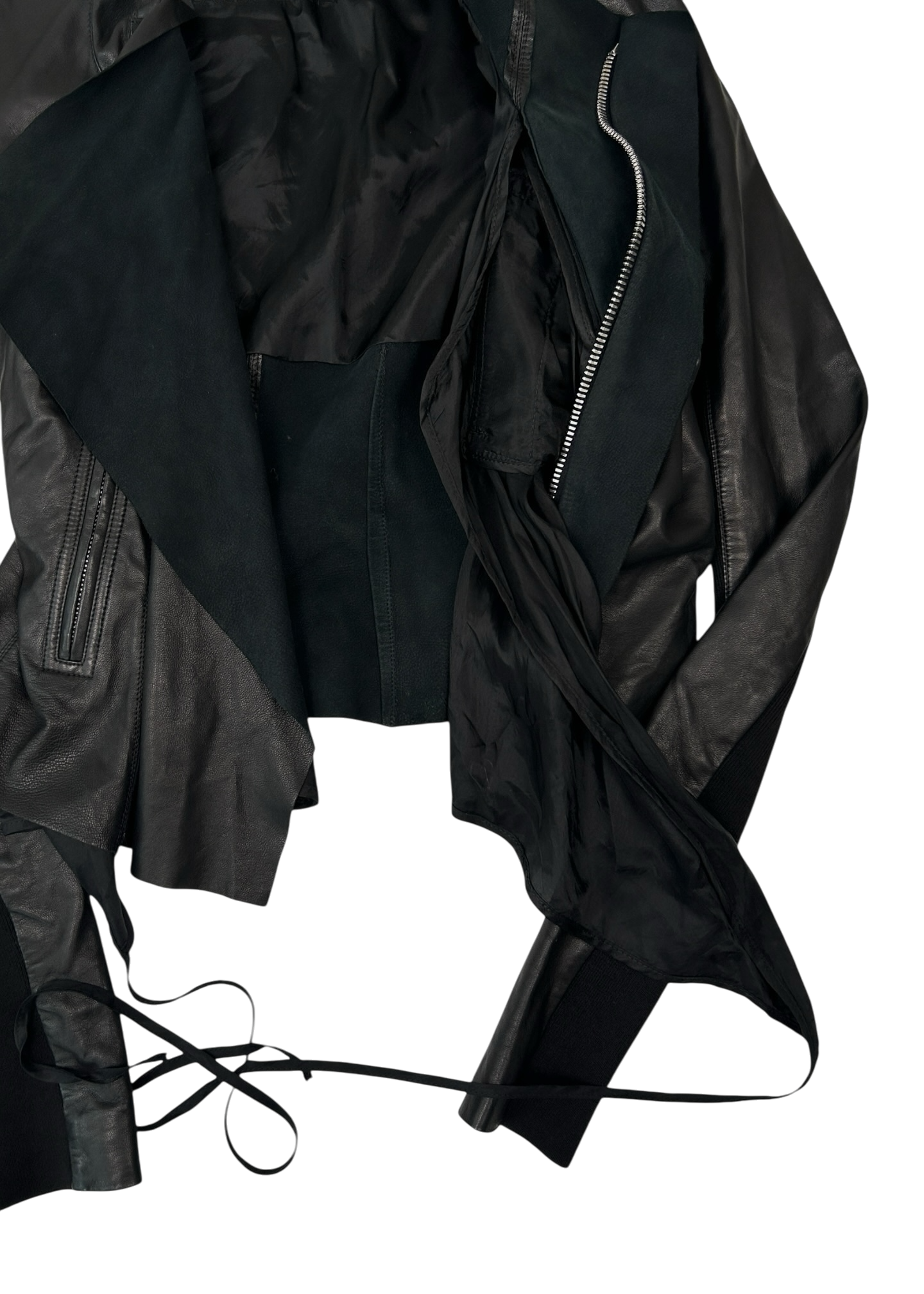 RICK OWENS 2017 Agneau Leather Biker Jacket