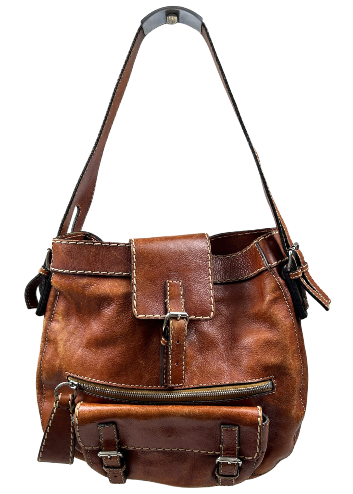 CHLOE (AS IS) Chestnut Brown 'Edith' Hobo Bag