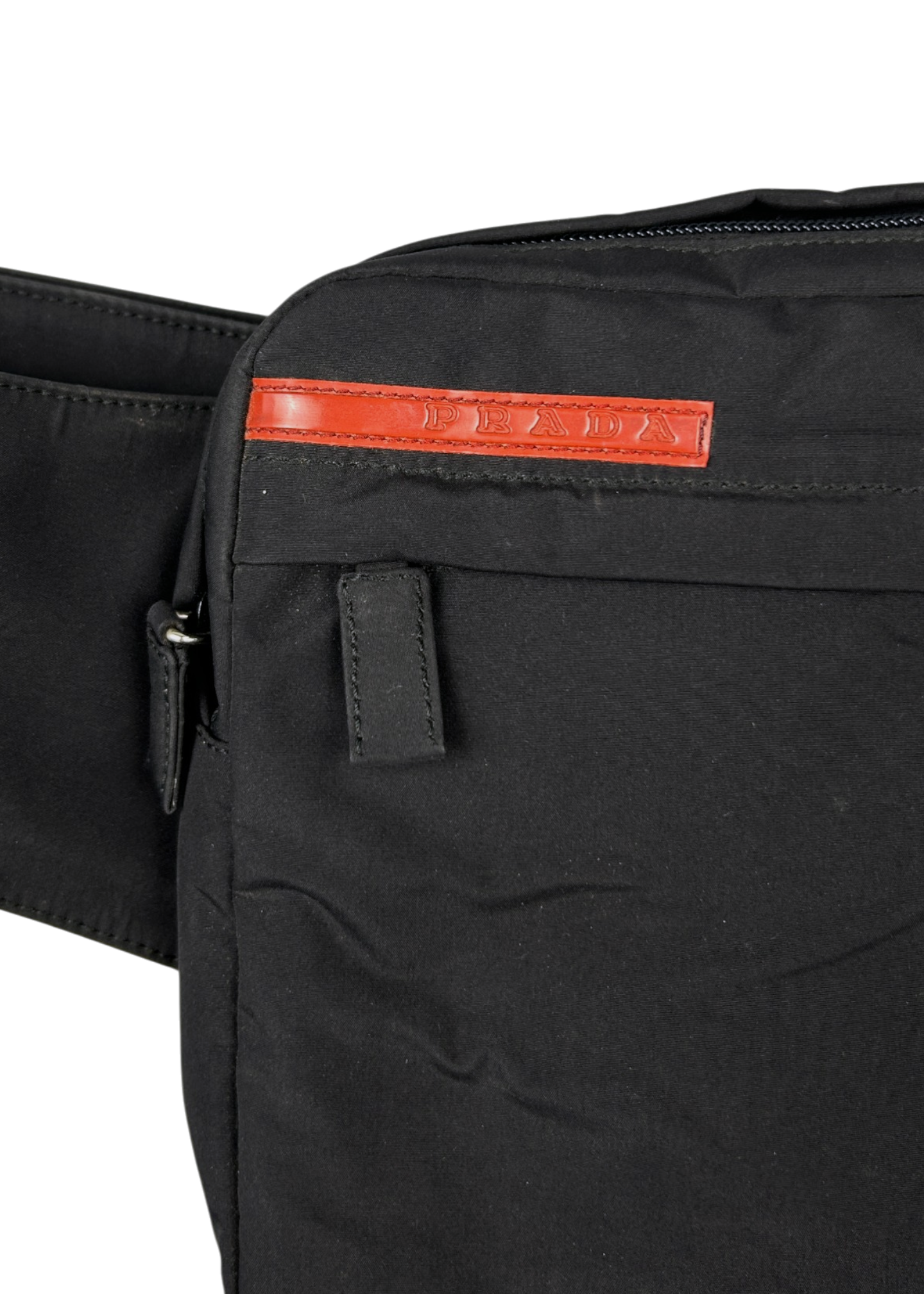 PRADA (AS IS) Nylon Linea Rossa Crossbody Bag