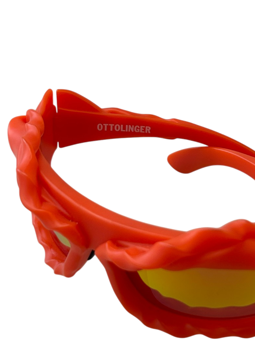 OTTOLINGER (AS IS) Orange 'Twisted' Oversized Sunglasses