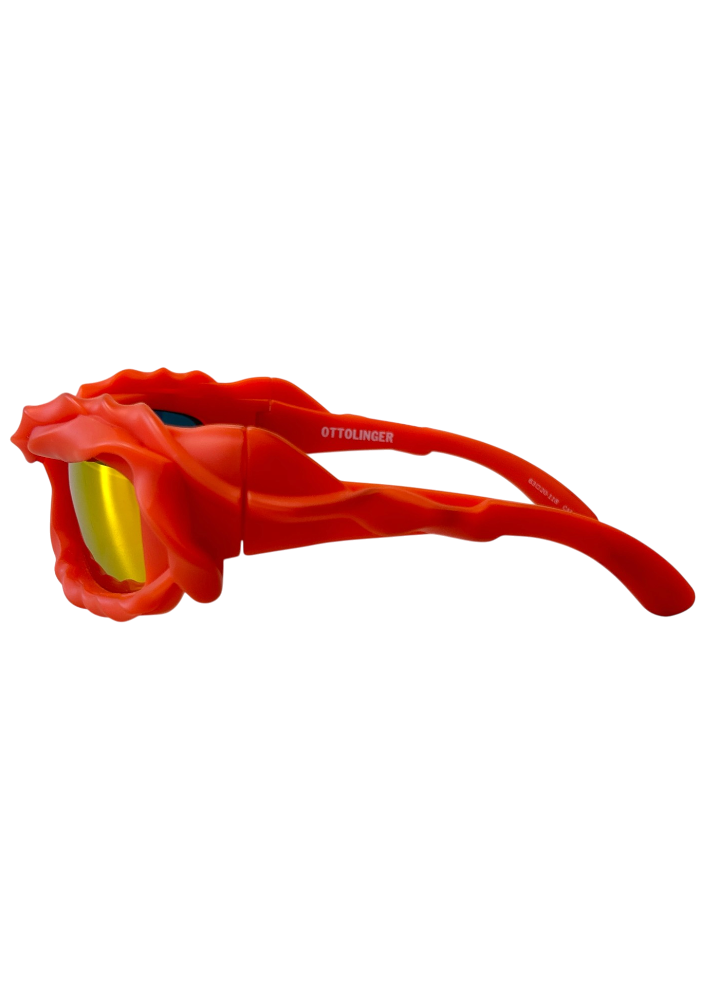 OTTOLINGER (AS IS) Orange 'Twisted' Oversized Sunglasses
