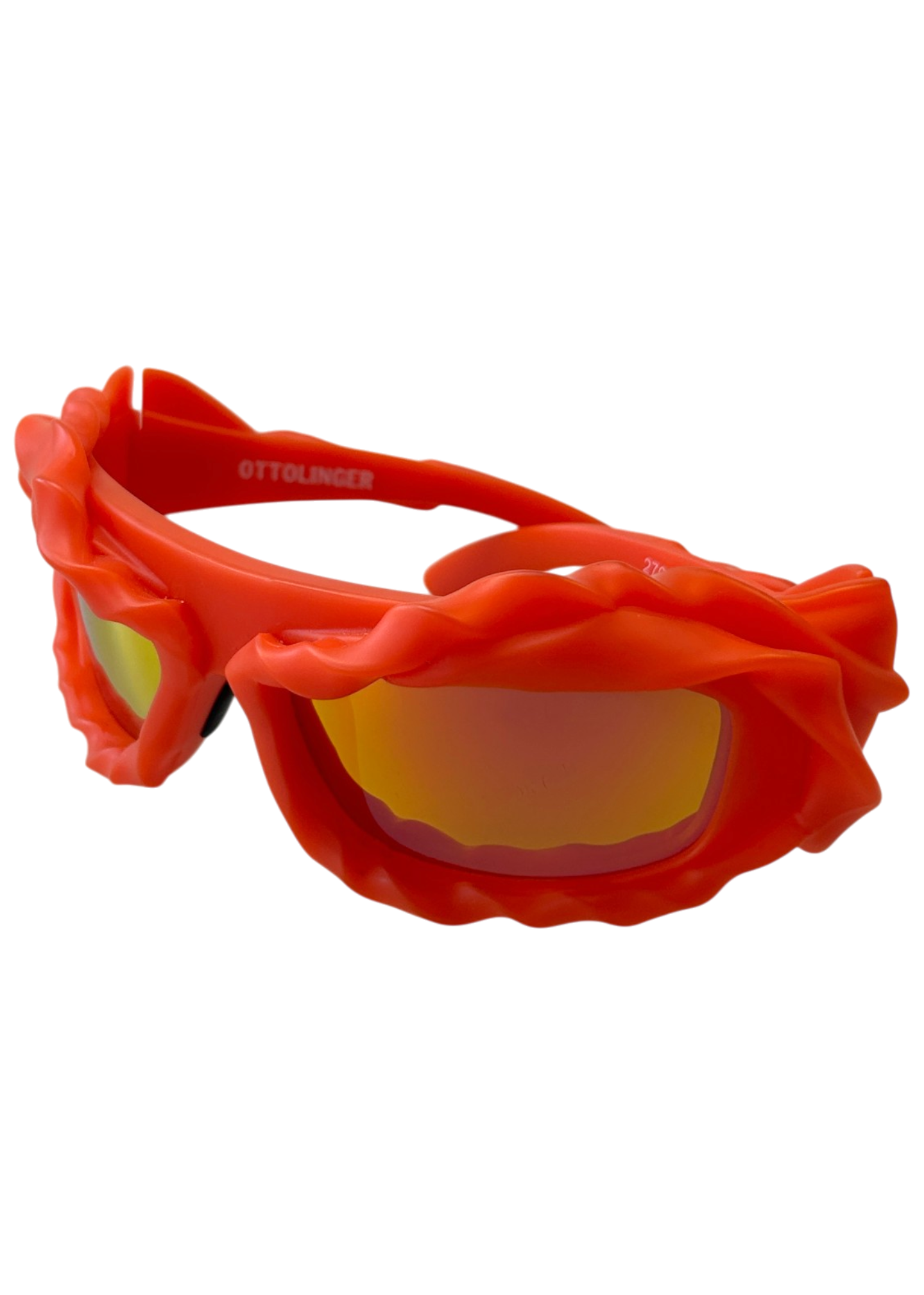 OTTOLINGER (AS IS) Orange 'Twisted' Oversized Sunglasses