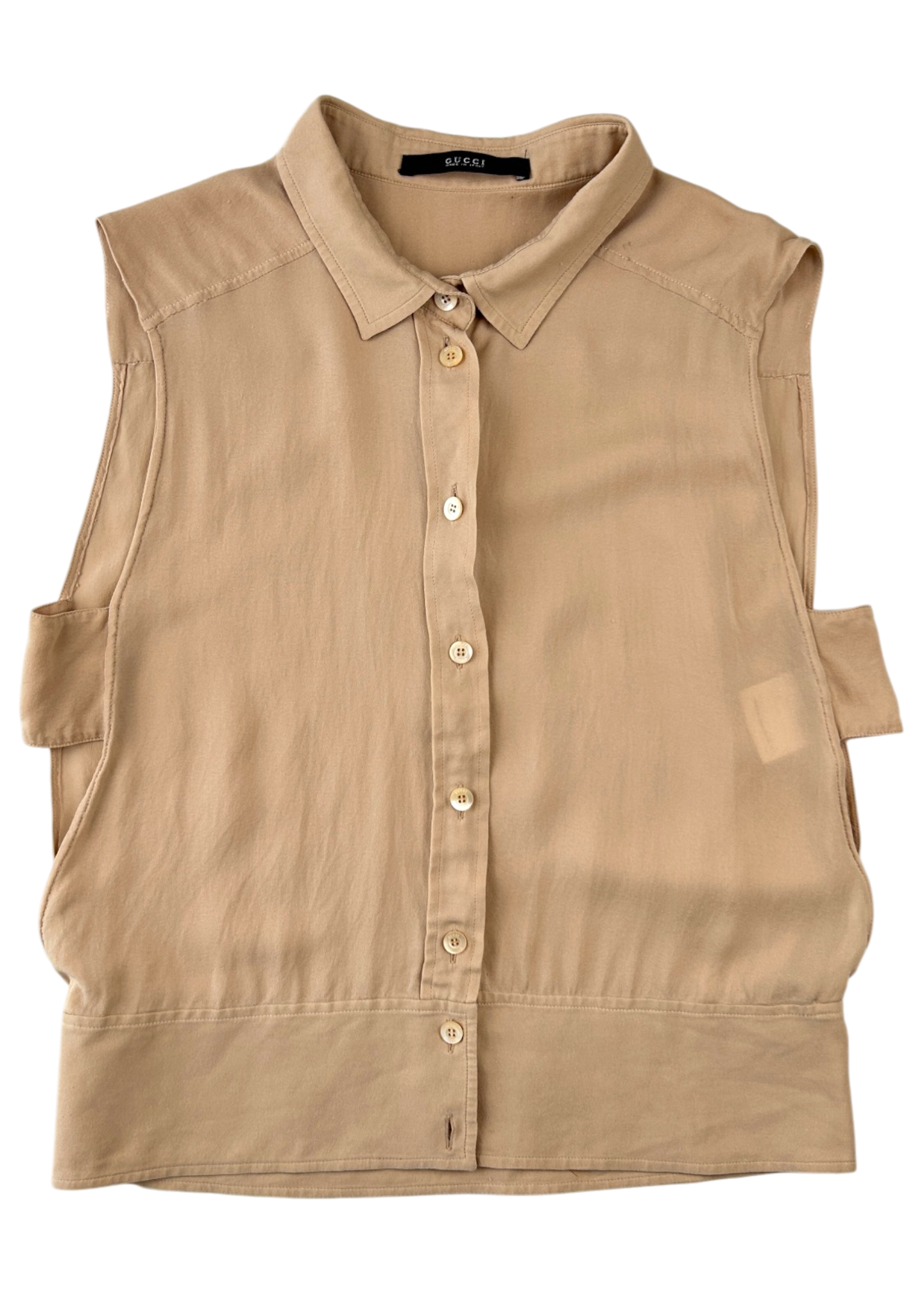 GUCCI (AS IS) Vintage 2010 Silk Collared Button Up Blouse