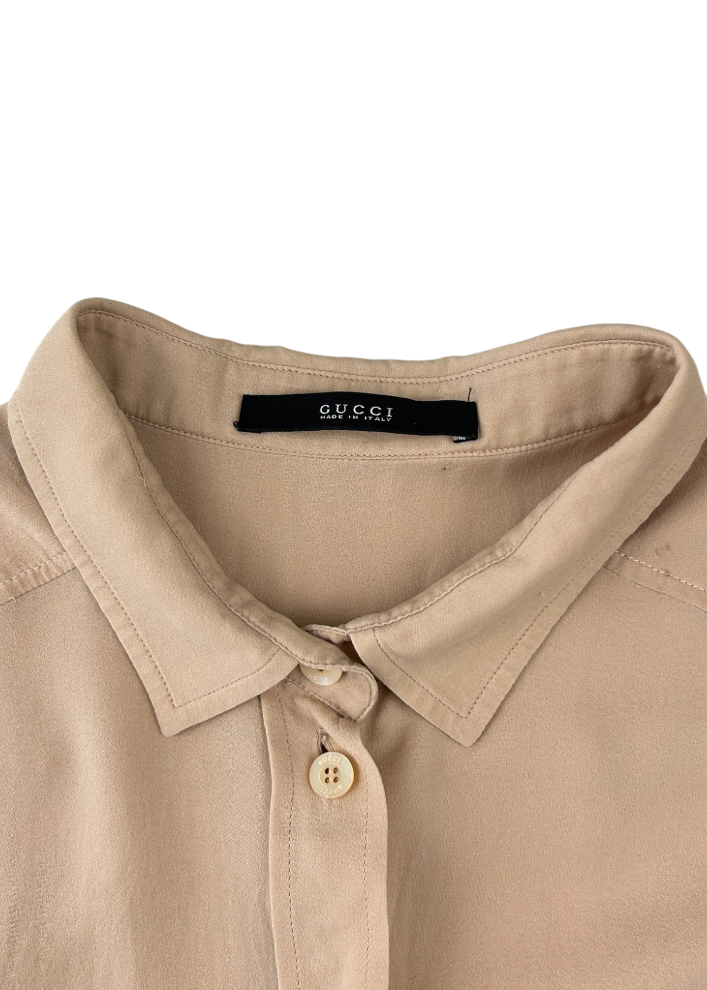 GUCCI (AS IS) Vintage 2010 Silk Collared Button Up Blouse