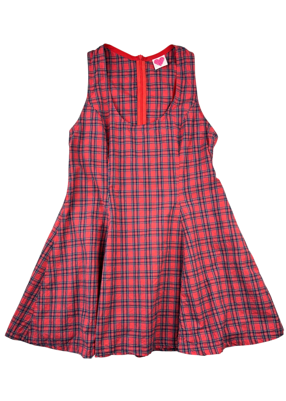 KATHARINA LOU Cotton Plaid Mini Dress