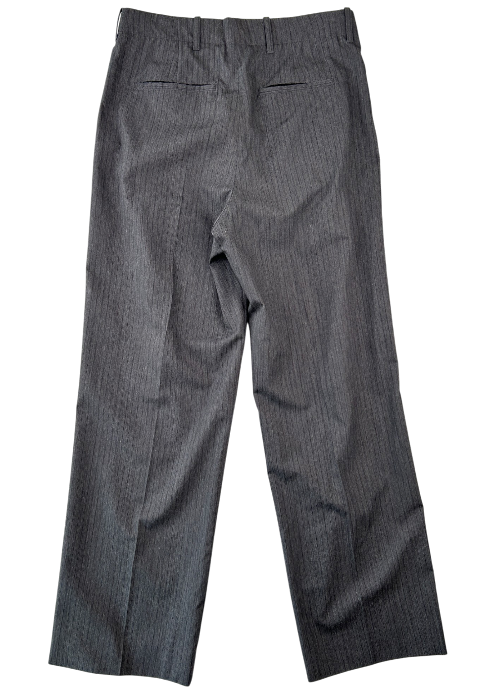 OUR LEGACY 'Borrowed Chino' Grey Pinstripe Wool Blend Trousers