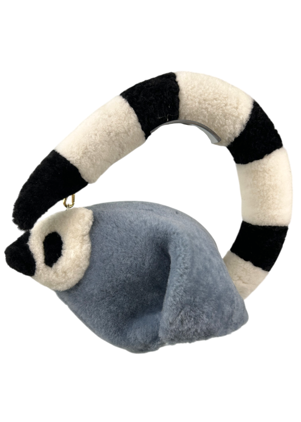 LOEWE x SUNA FUJITA Lemur Shearling Bag W/ Detachable Crossbody Strap