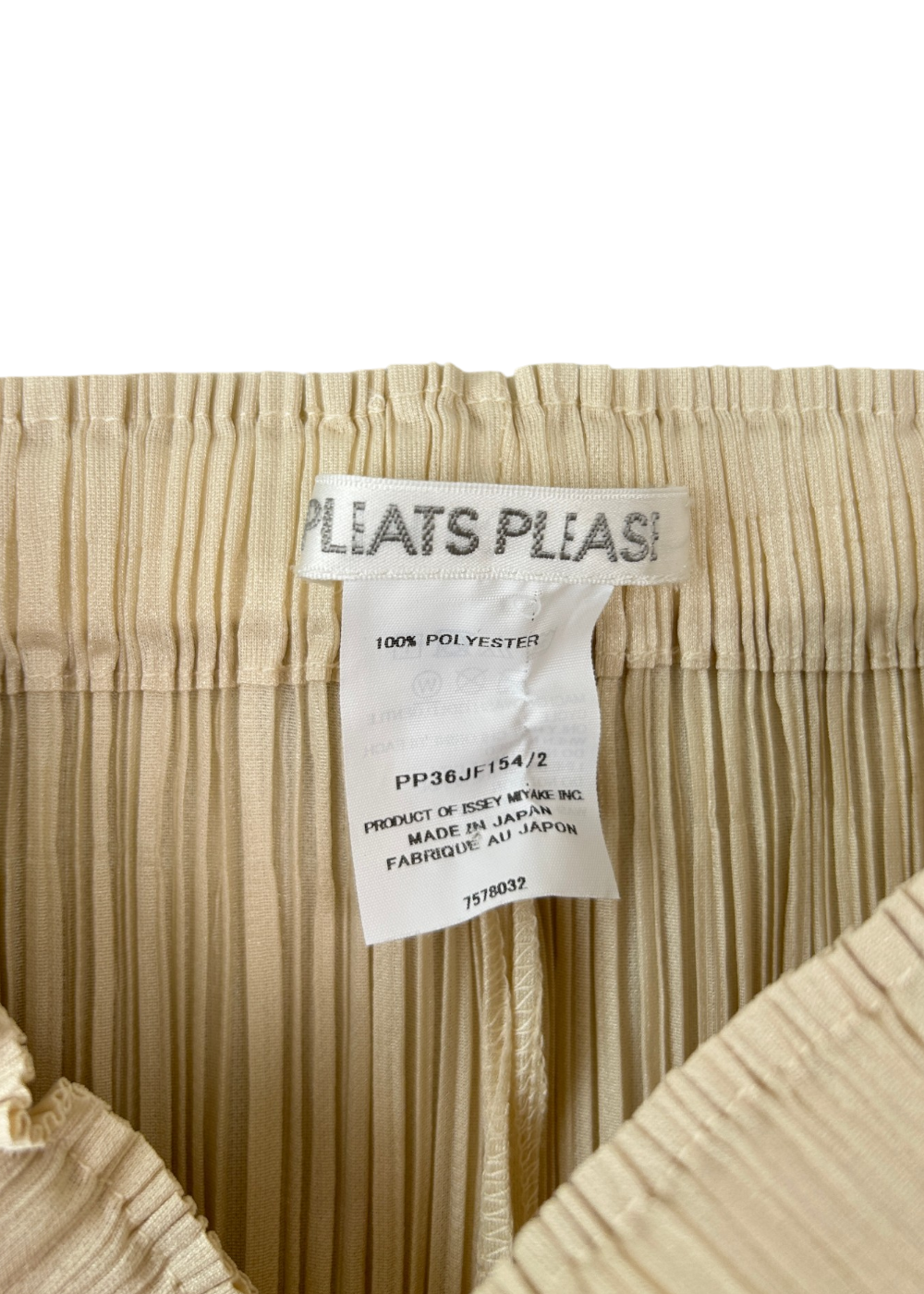 ISSEY MIYAKE PLEATS PLEASE Cream Permapleat Wide Leg Cullottes