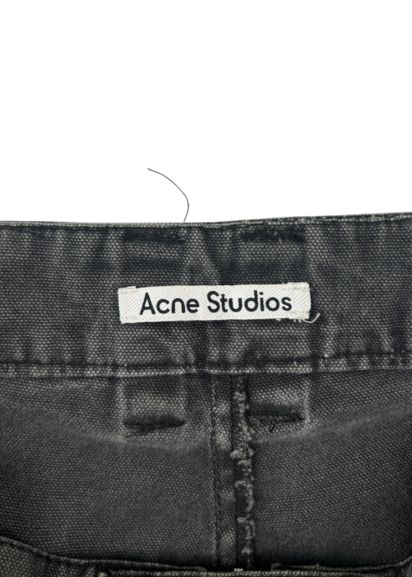 ACNE STUDIOS (AS IS) SS23 Grey Cotton Flared Cargo Pants W/ Bondage Straps