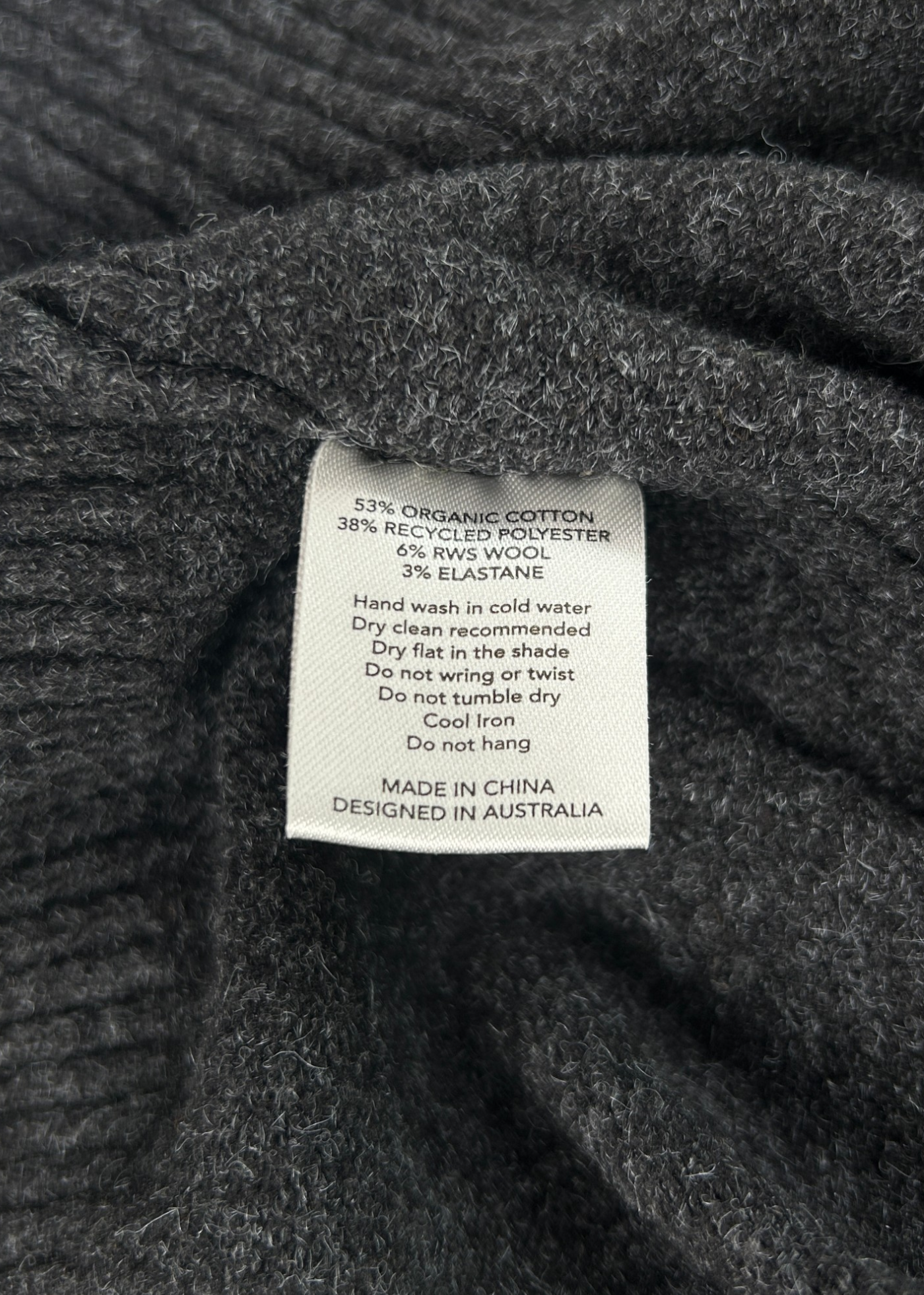 DEIJI STUDIOS Charcoal Grey Scoop Neck Cardigan