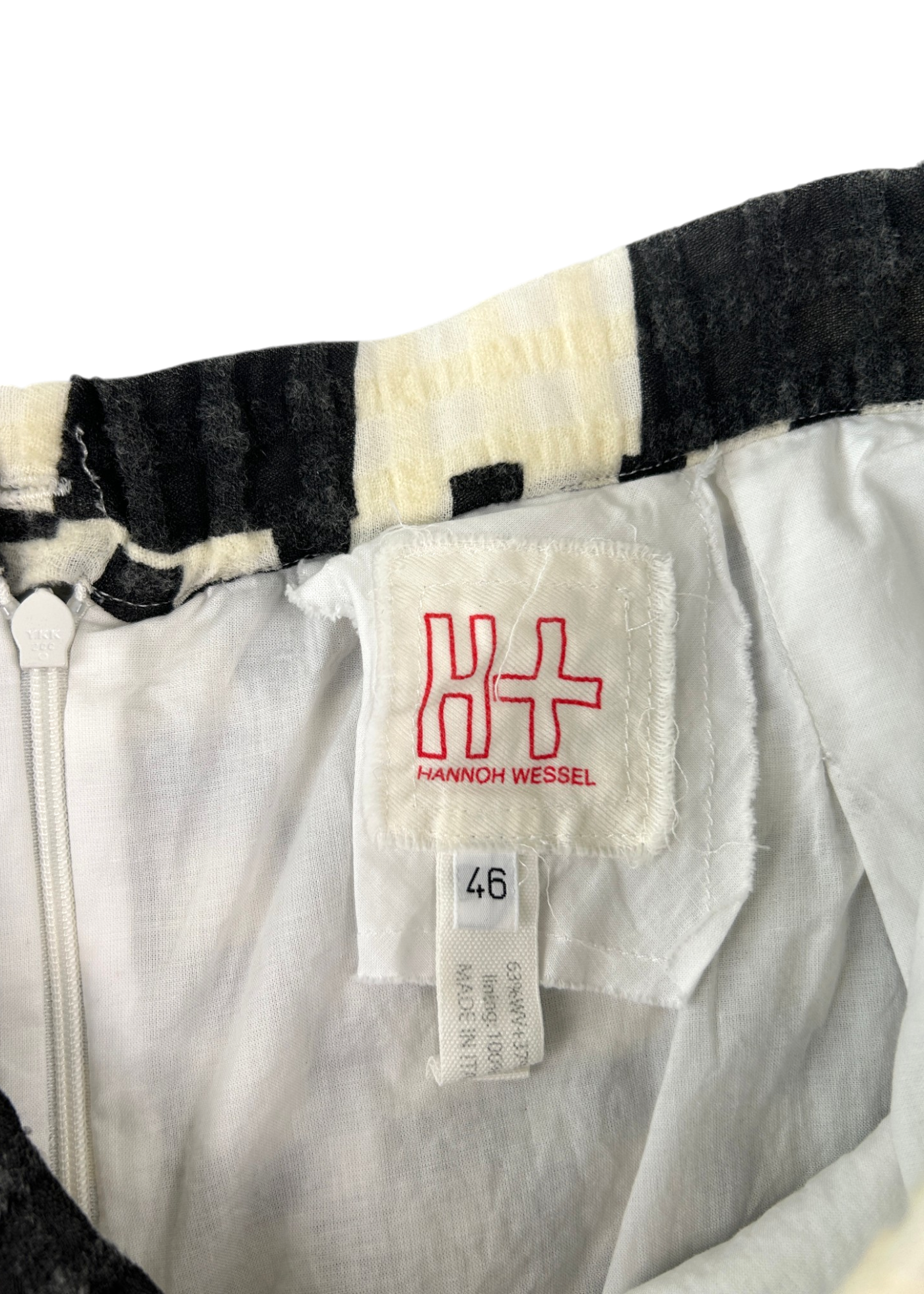 HANNOH WESSEL Seersucker Check Midi Skirt