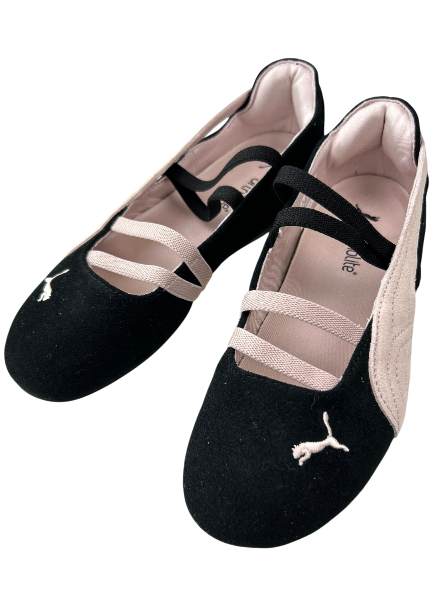 PUMA 'Speedcat Ballet' Black/Pink Suede Flats