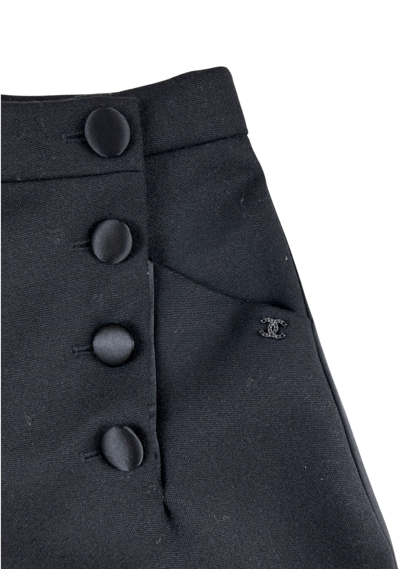 CHANEL (AS IS) Pre Fall 2018 Wool/Silk Sailor Button Culottes