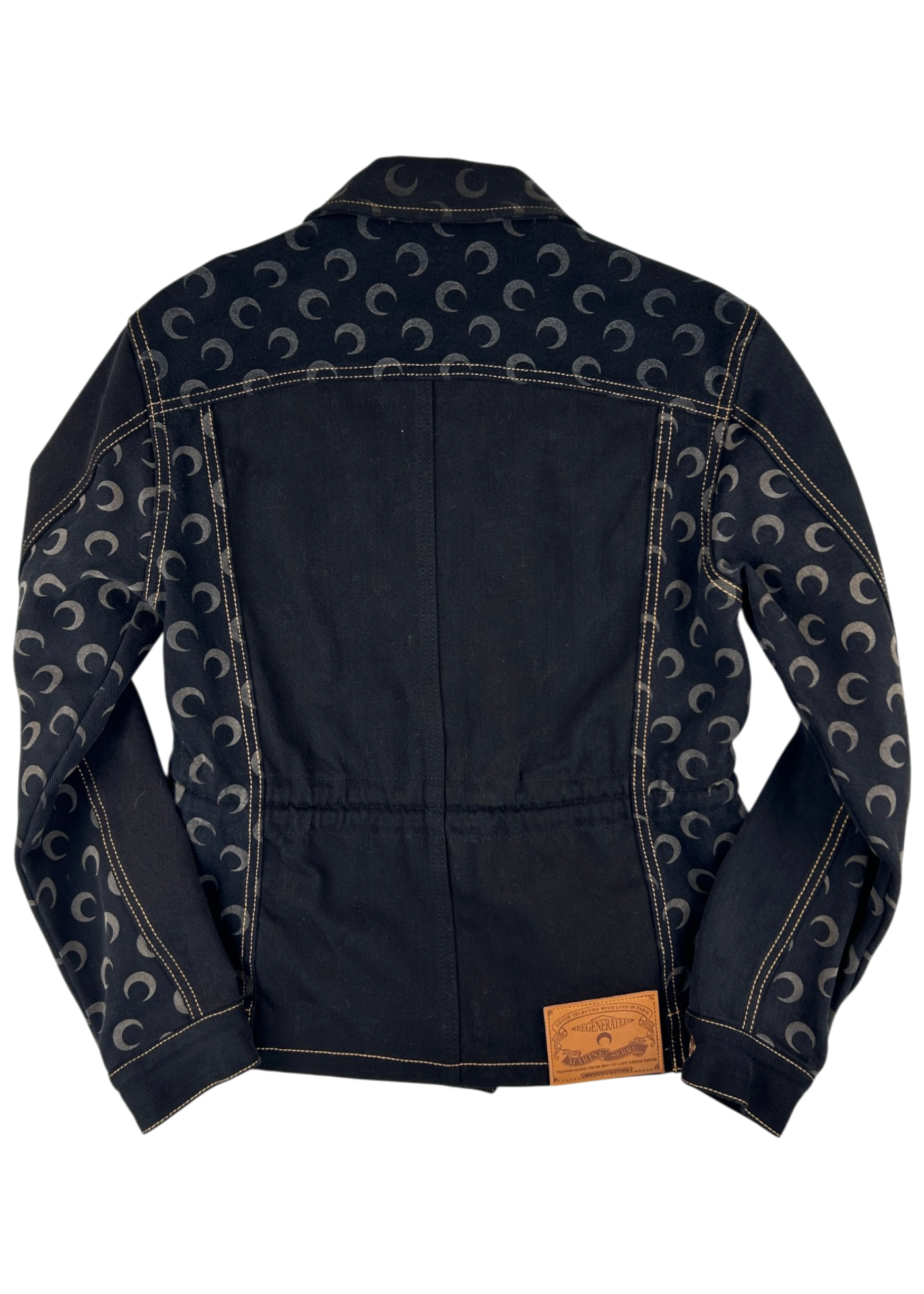 MARINE SERRE Black 'Moon' Denim Jacket