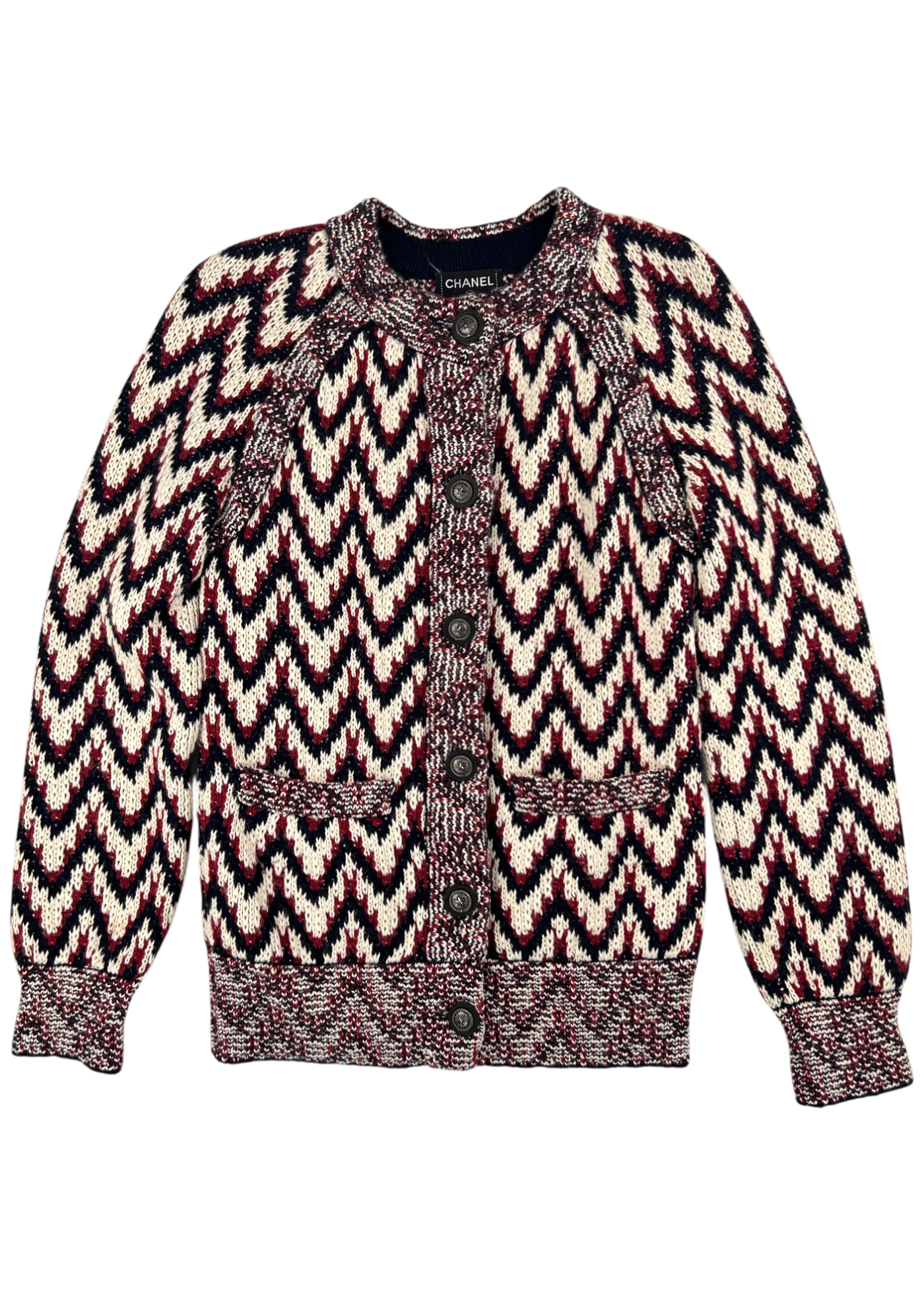 CHANEL 2013/14 Métiers d'Art Alpaca Blend Knit Cardigan W/ Star Buttons