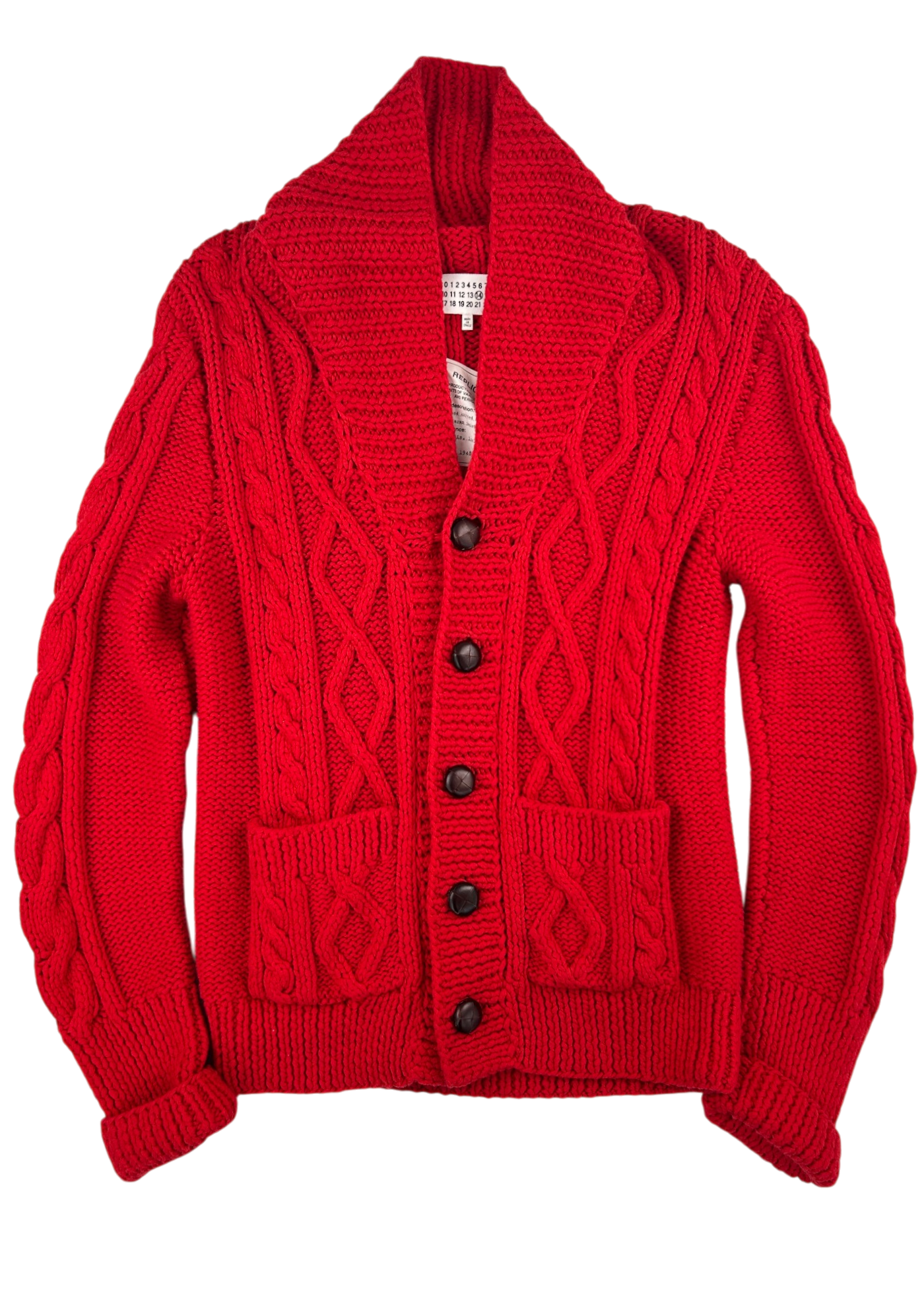 MAISON MARGIELA (AS IS) AW2009 Chunky Cable Hand Knitted Cardigan