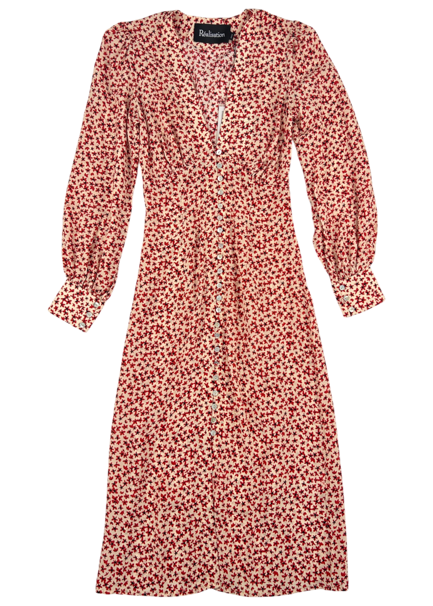 REALISATION PAR (AS IS) NWT 'The Vivienne' Floral Silk Midi Dress