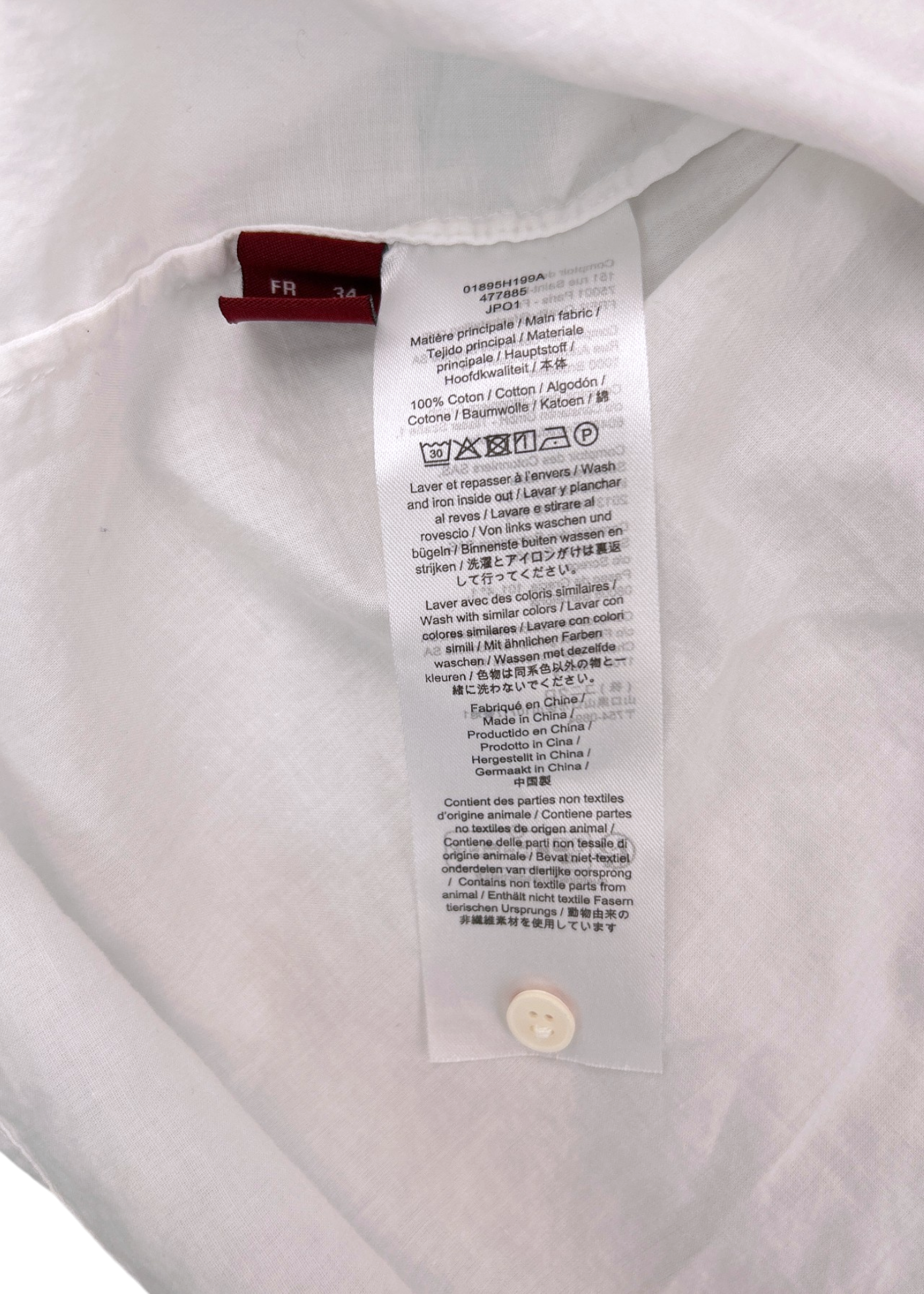 COMPTOIR DES COTONNIERS (AS IS) Cotton Pintuck Button Down Blouse