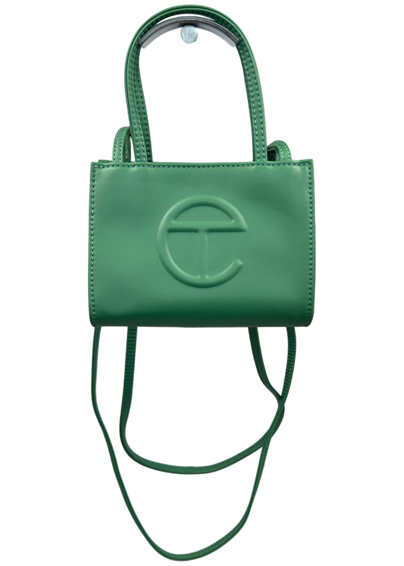 TELFAR Green Pleather Mini Crossbody Shopper Tote