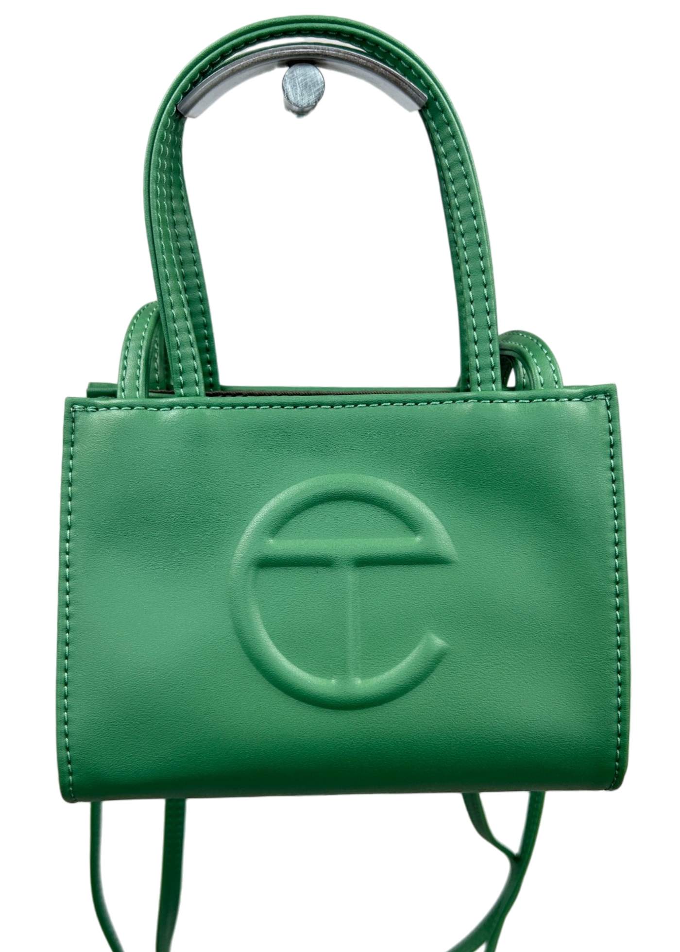 TELFAR Green Pleather Mini Crossbody Shopper Tote