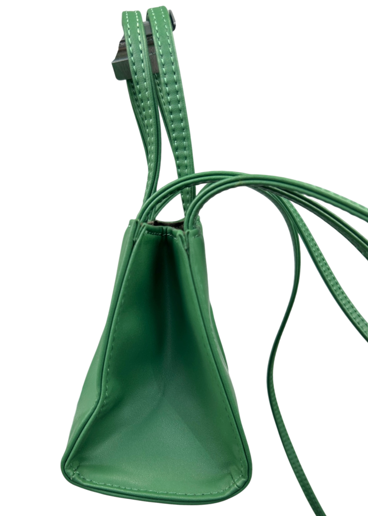 TELFAR Green Pleather Mini Crossbody Shopper Tote