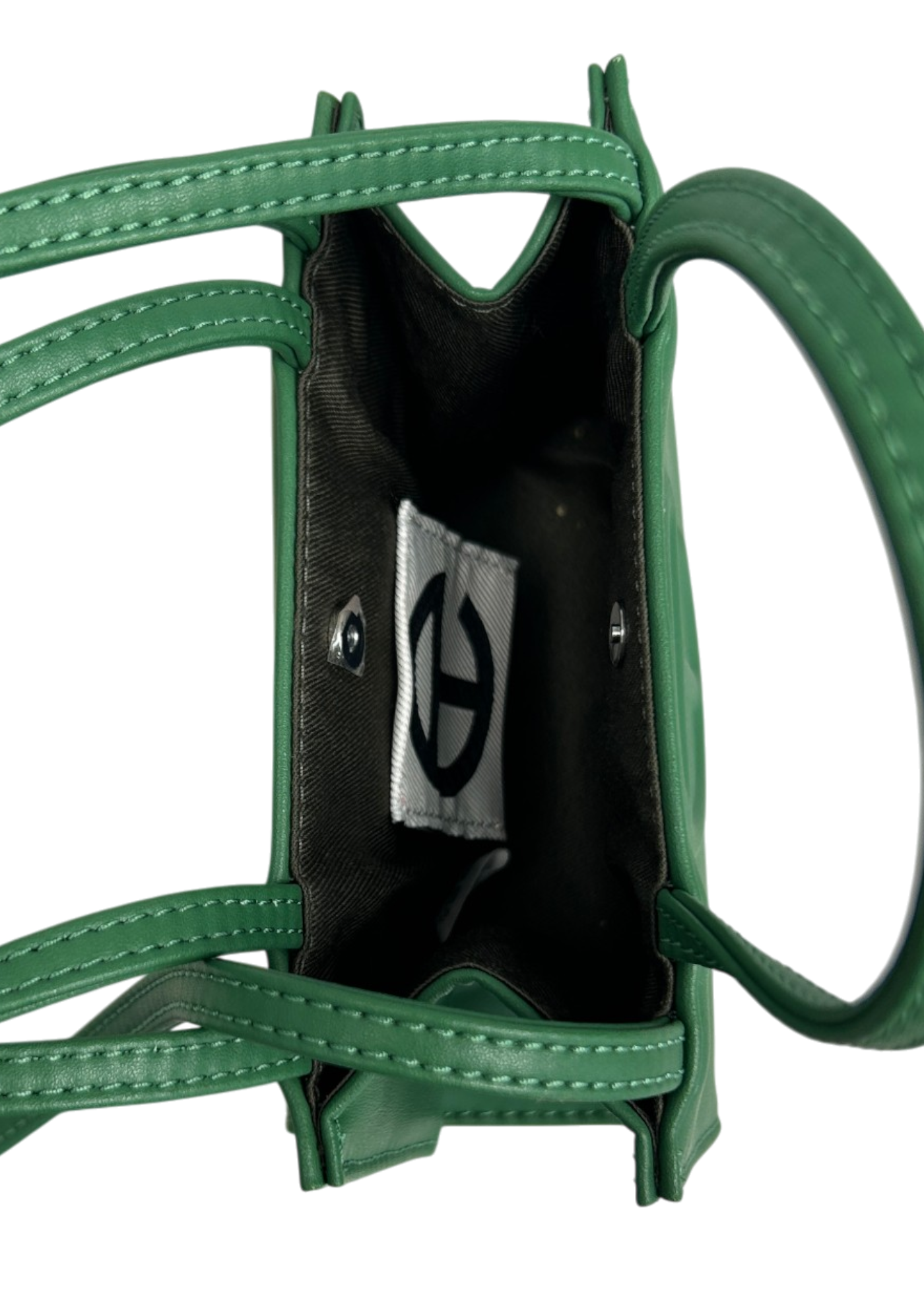 TELFAR Green Pleather Mini Crossbody Shopper Tote