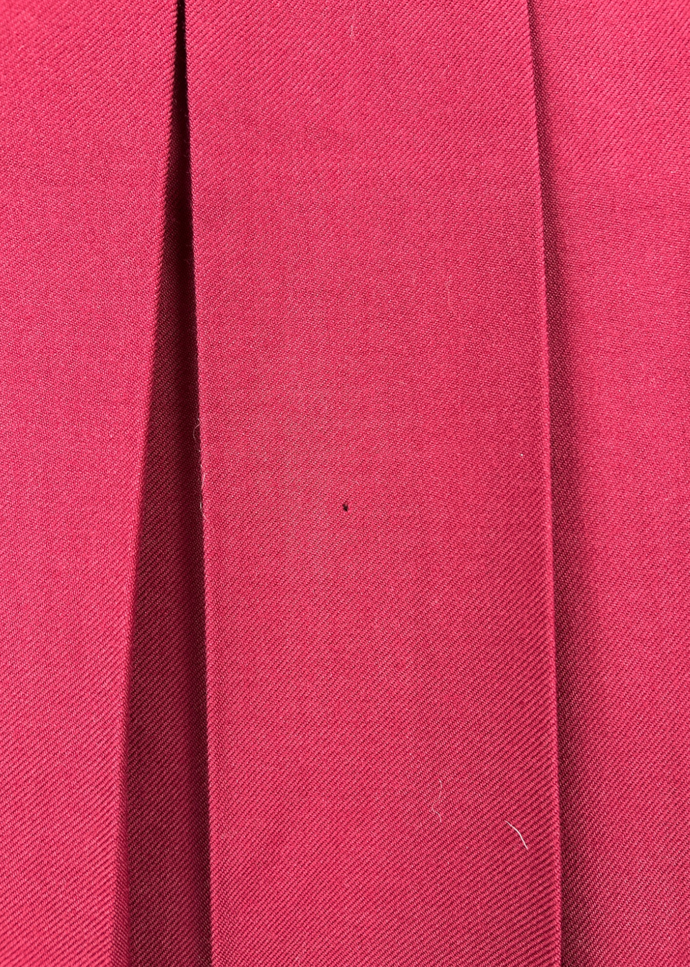 FLETCHER JONES (AS IS) Vintage Wine Red Wool Pleat Midi Skirt