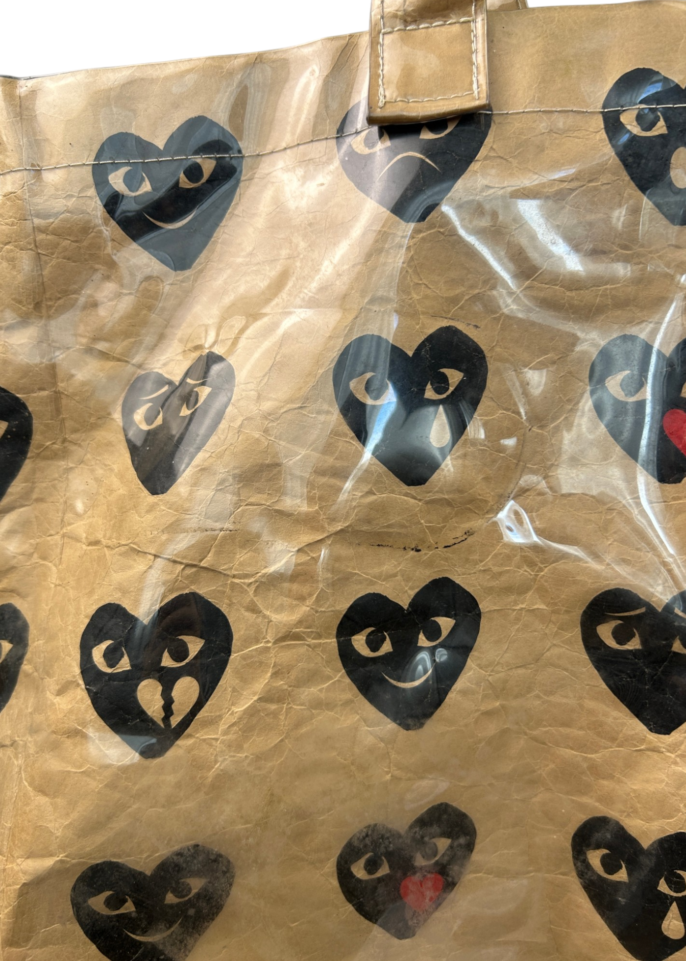 COMME DES GARCONS (AS IS) Beige Holiday Emoji PVC Tote